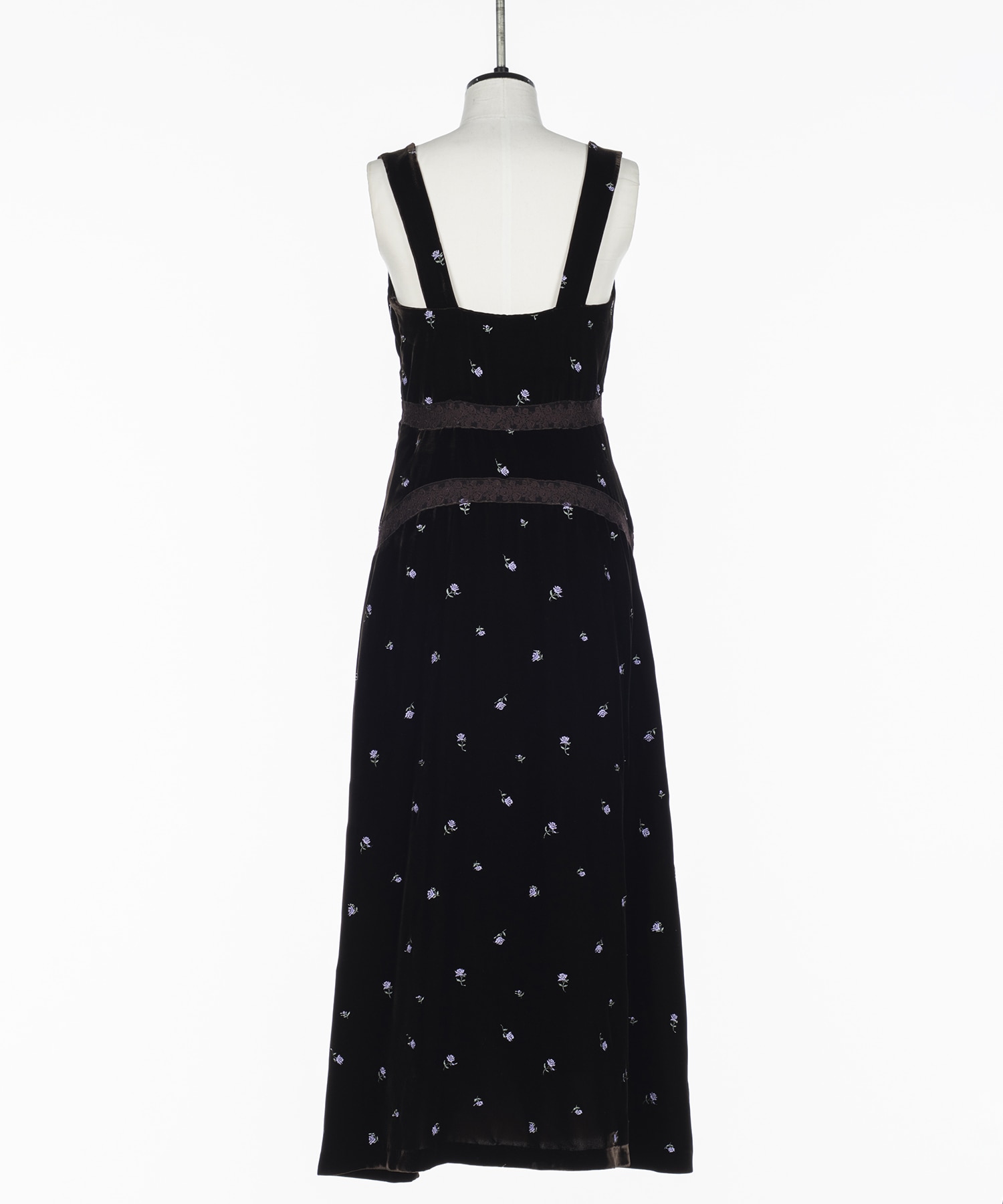 ROSE EMBROIDERED VELVET DRESS FETICO
