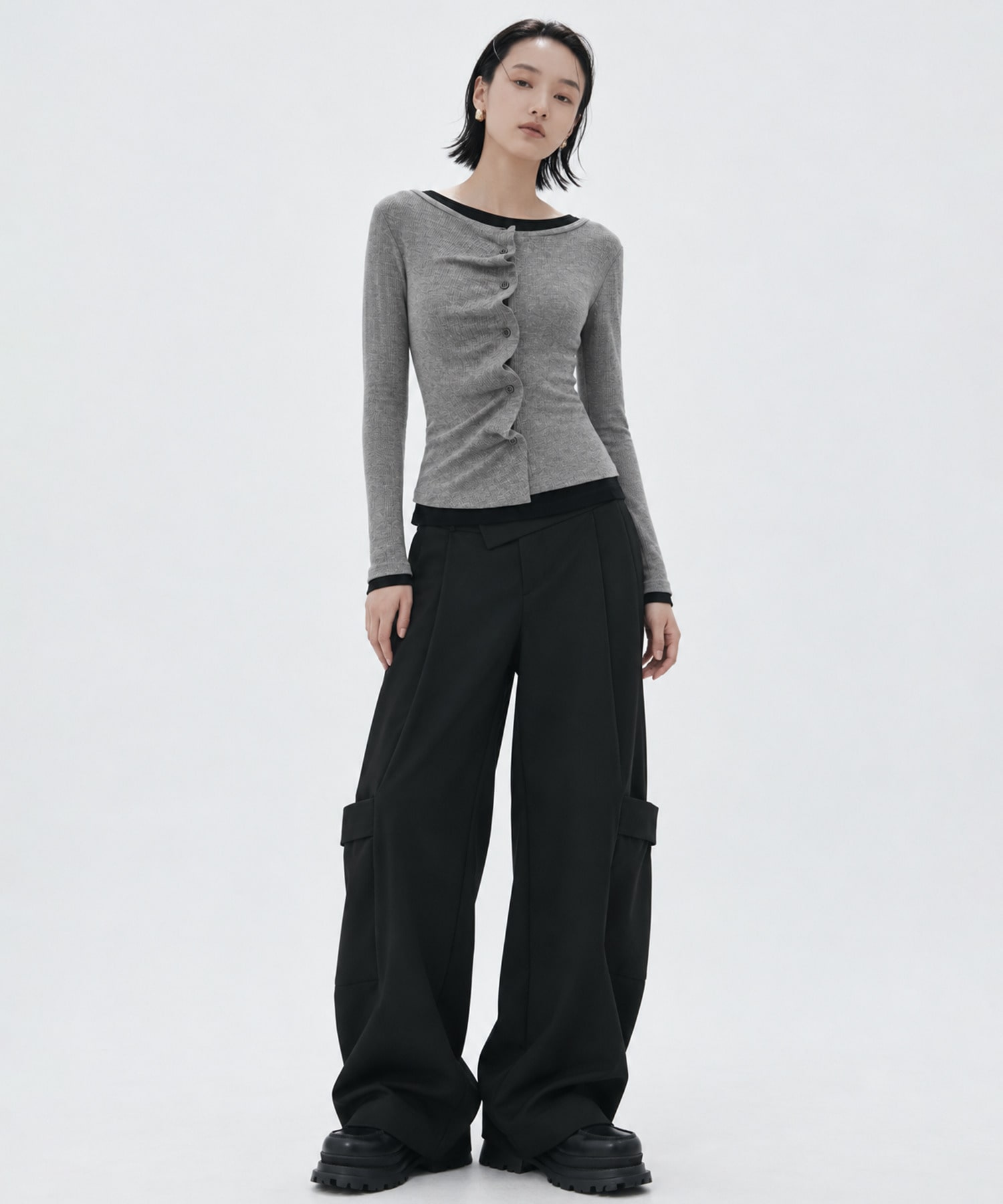 2Piece Layered Rib Top STUDIOUS
