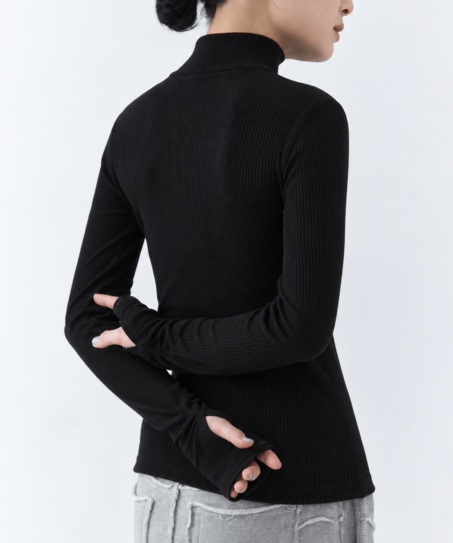 Wool Rib Highneck Top STUDIOUS