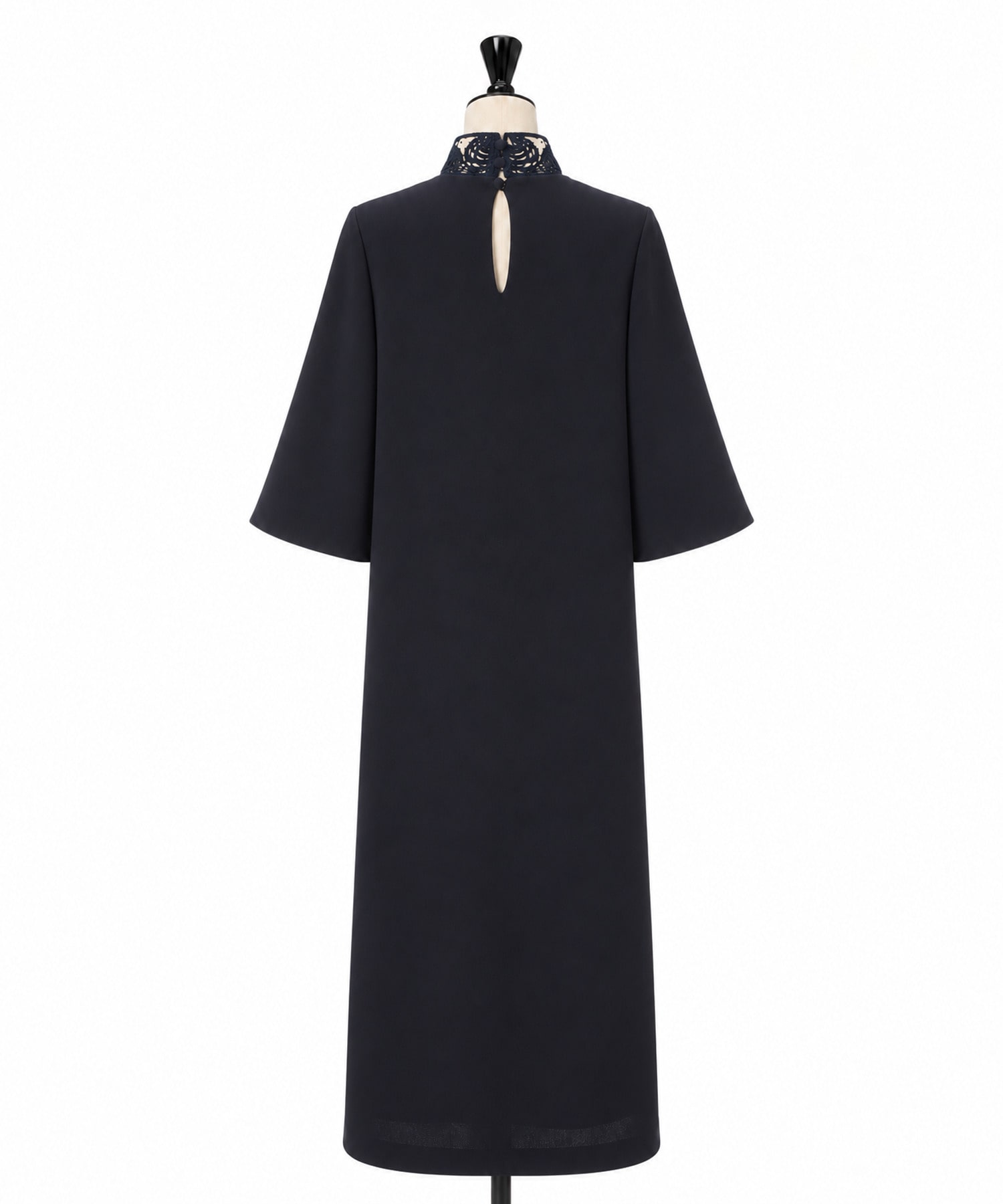 Triacetate Embroidery Neck Dress Mame Kurogouchi