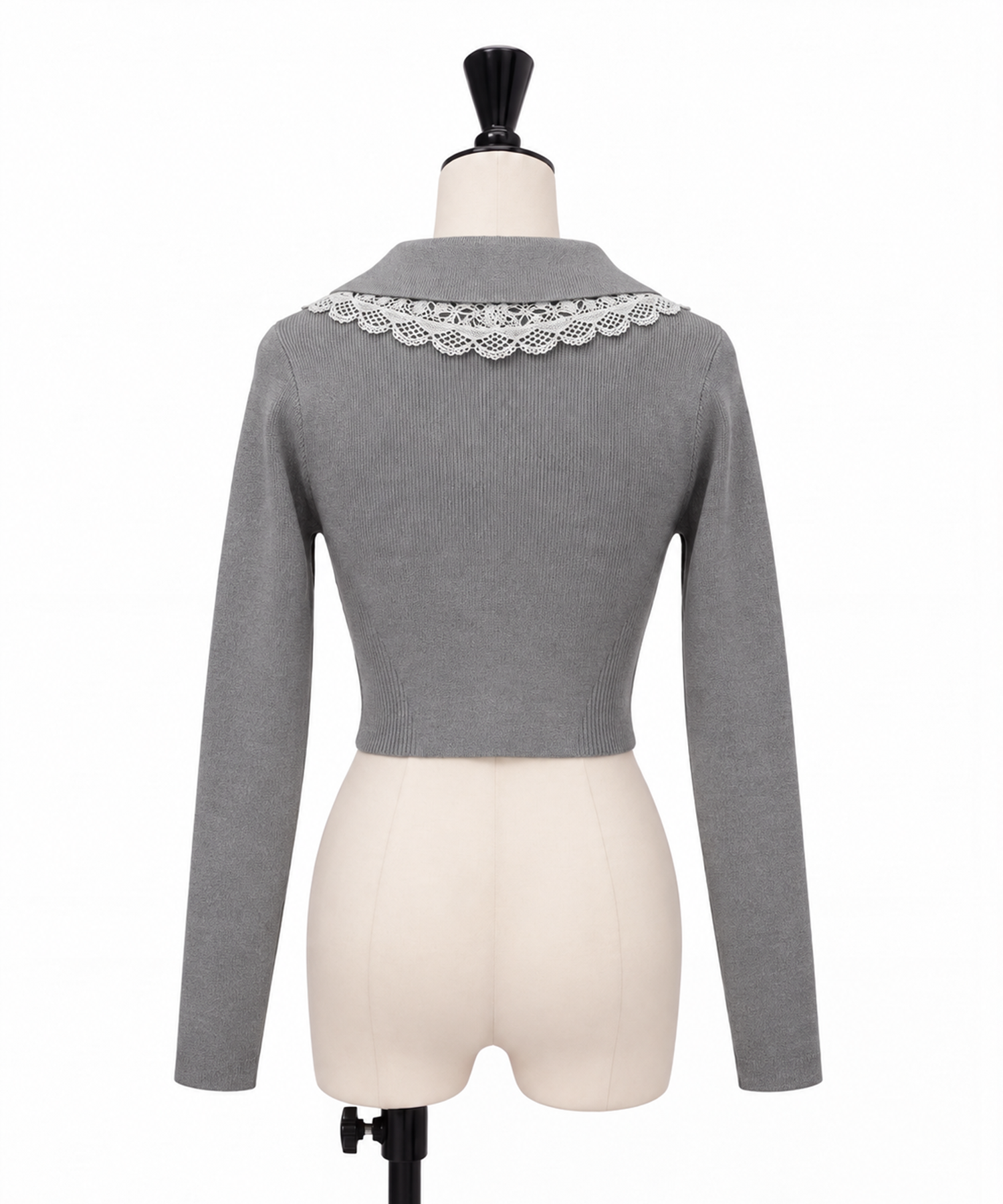 3WAY LACECOLLAR KNIT CARDIGAN AMERI