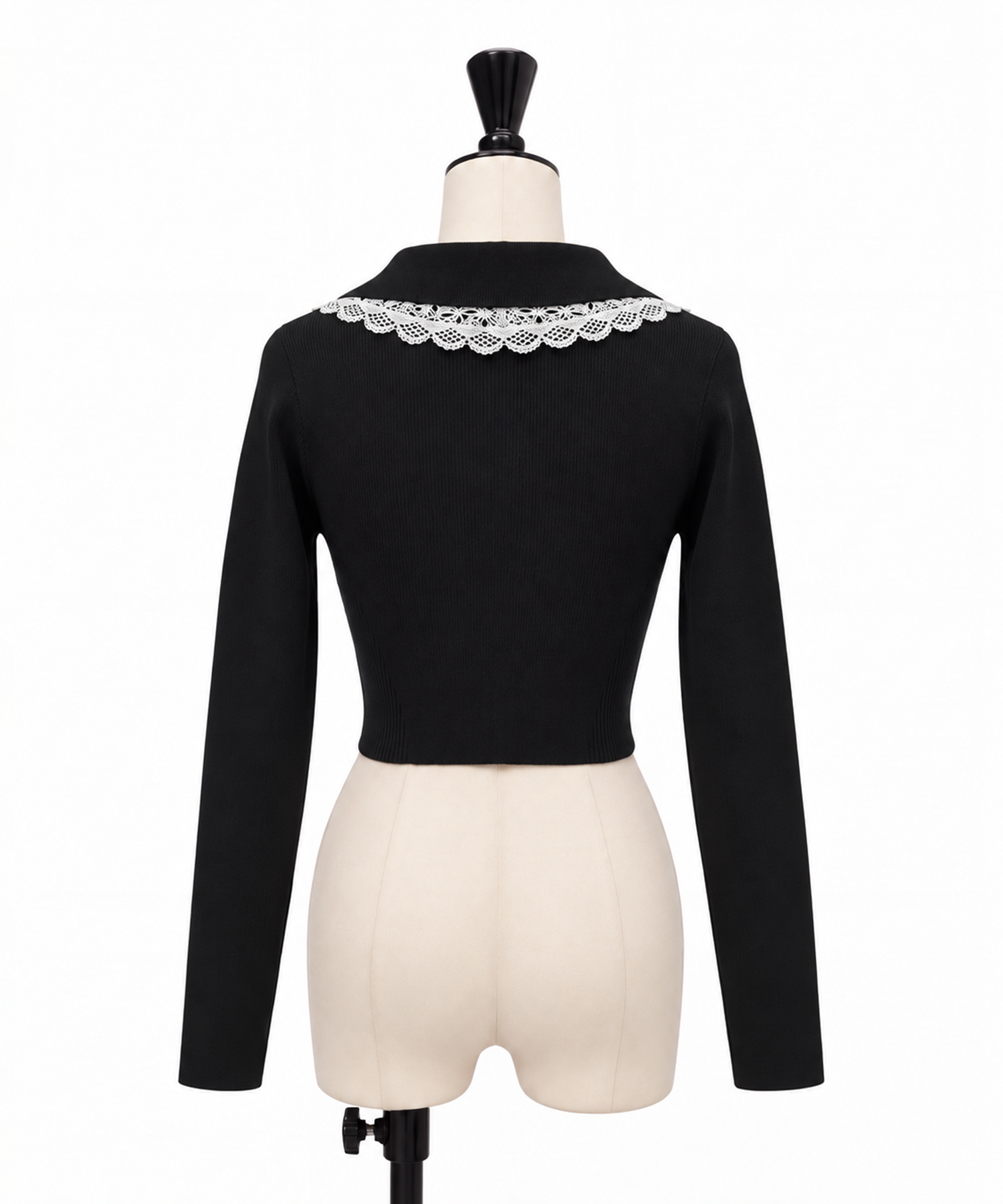3WAY LACECOLLAR KNIT CARDIGAN AMERI