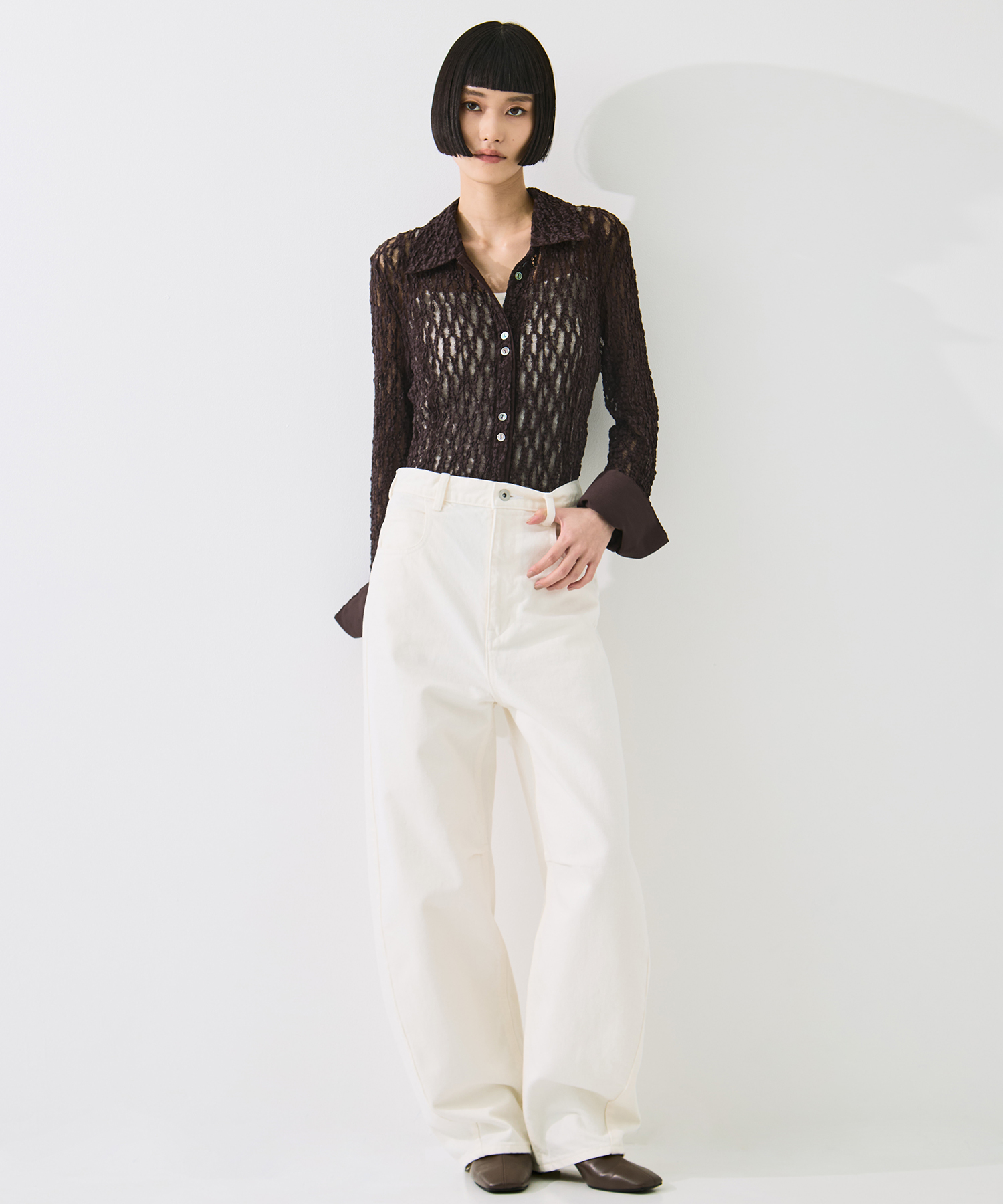 Damaged Barrel Leg Jeans STUDIOUS