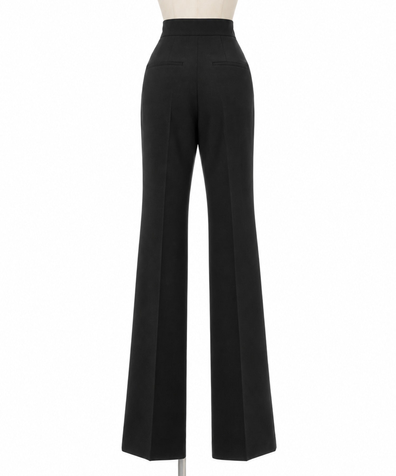 Triacetate High Waisted Center Creased Suit Trousers Mame Kurogouchi