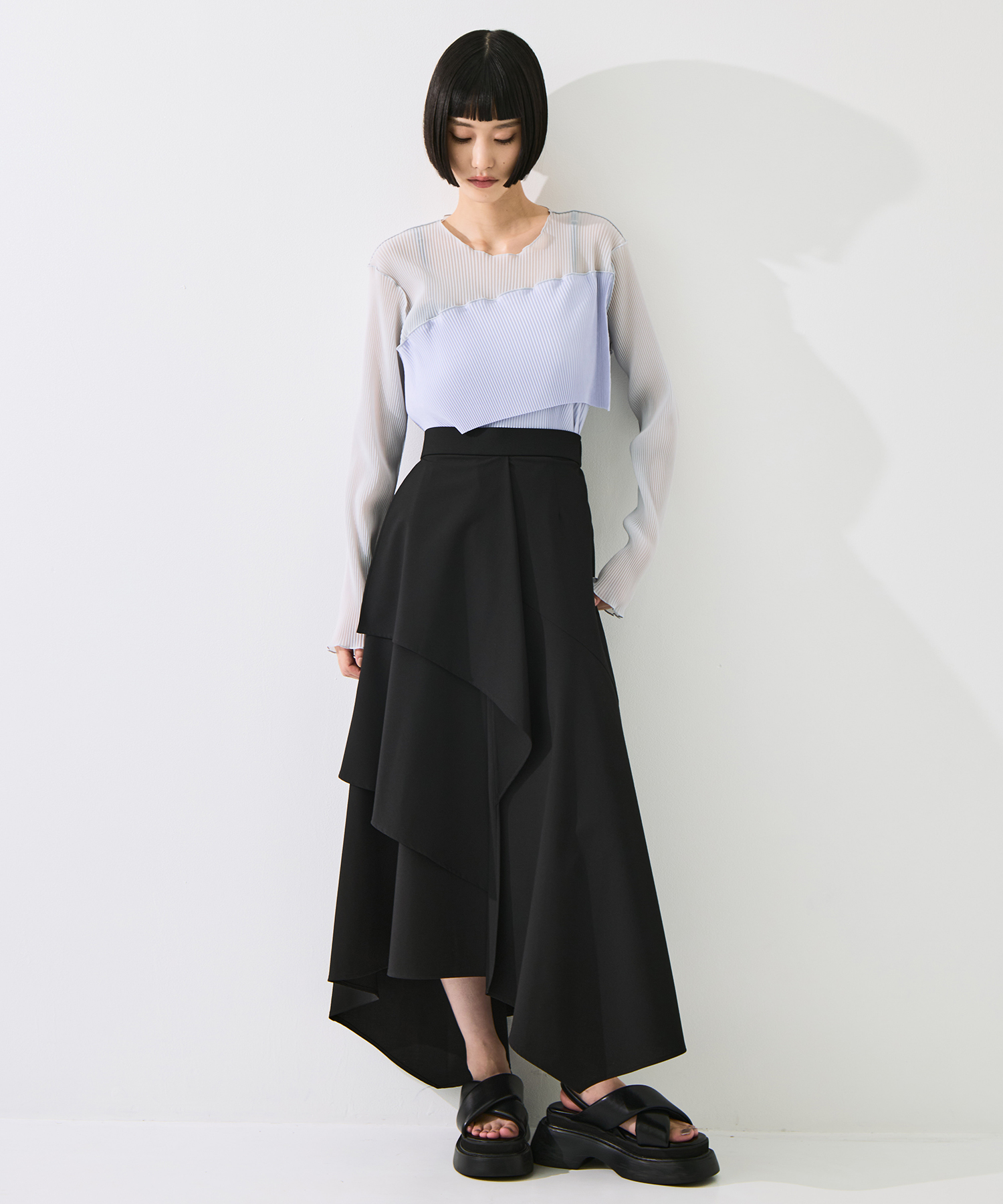 Layered Flare Skirt STUDIOUS