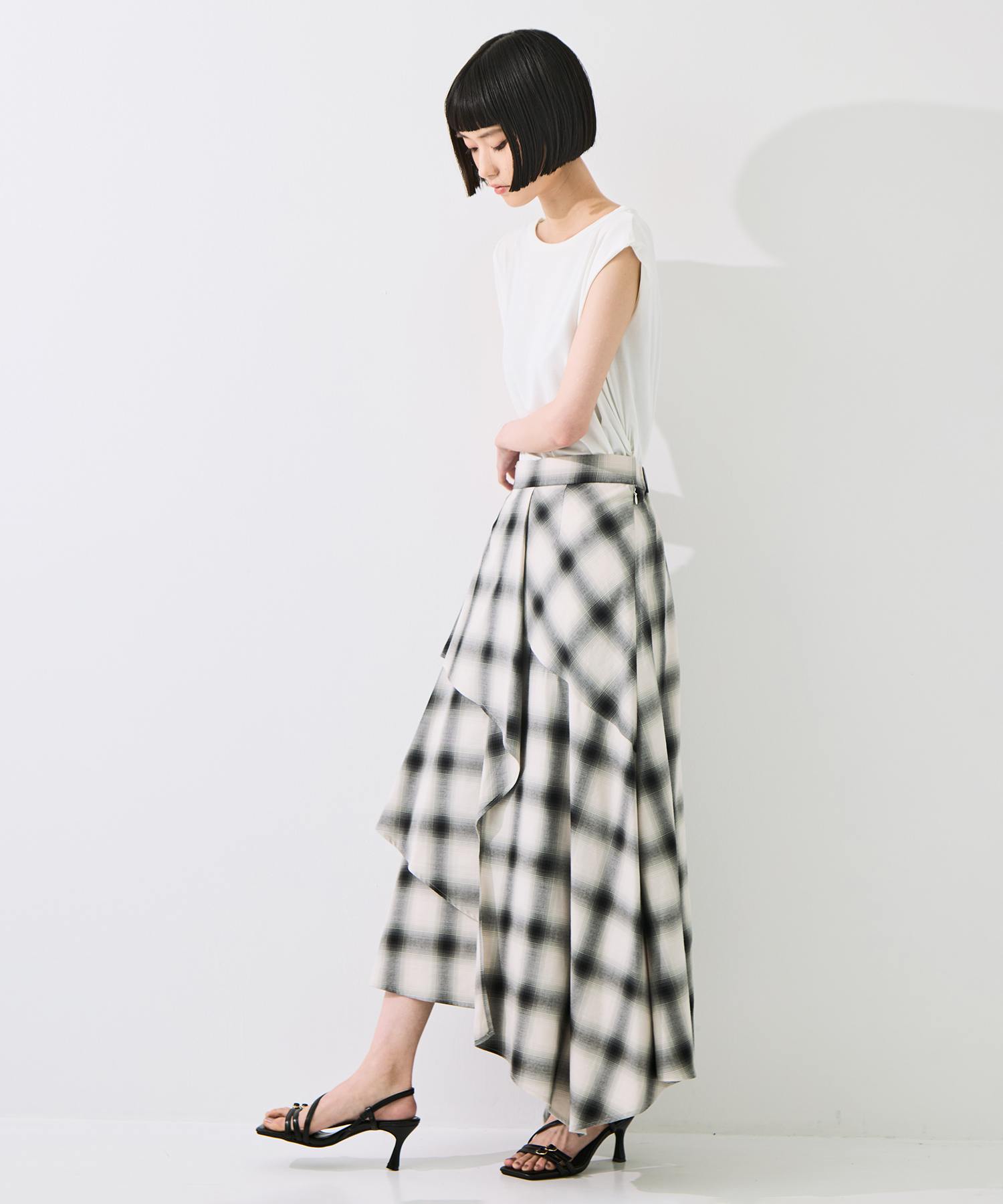 Layered Flare Skirt STUDIOUS