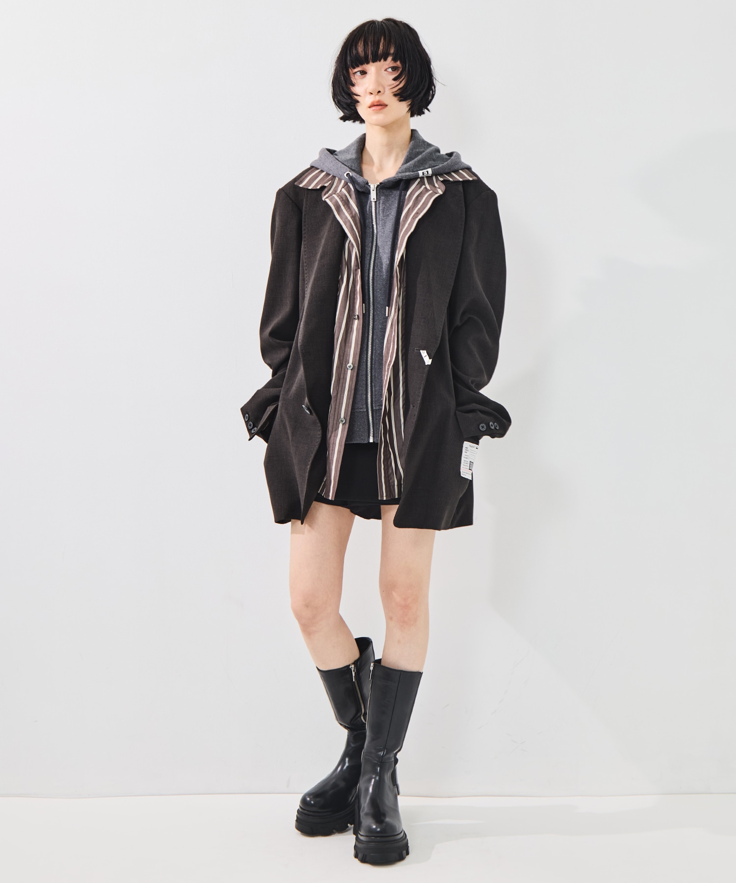 THREE LAYERED HOUNDSTOOTH JACKET Maison MIHARA YASUHIRO