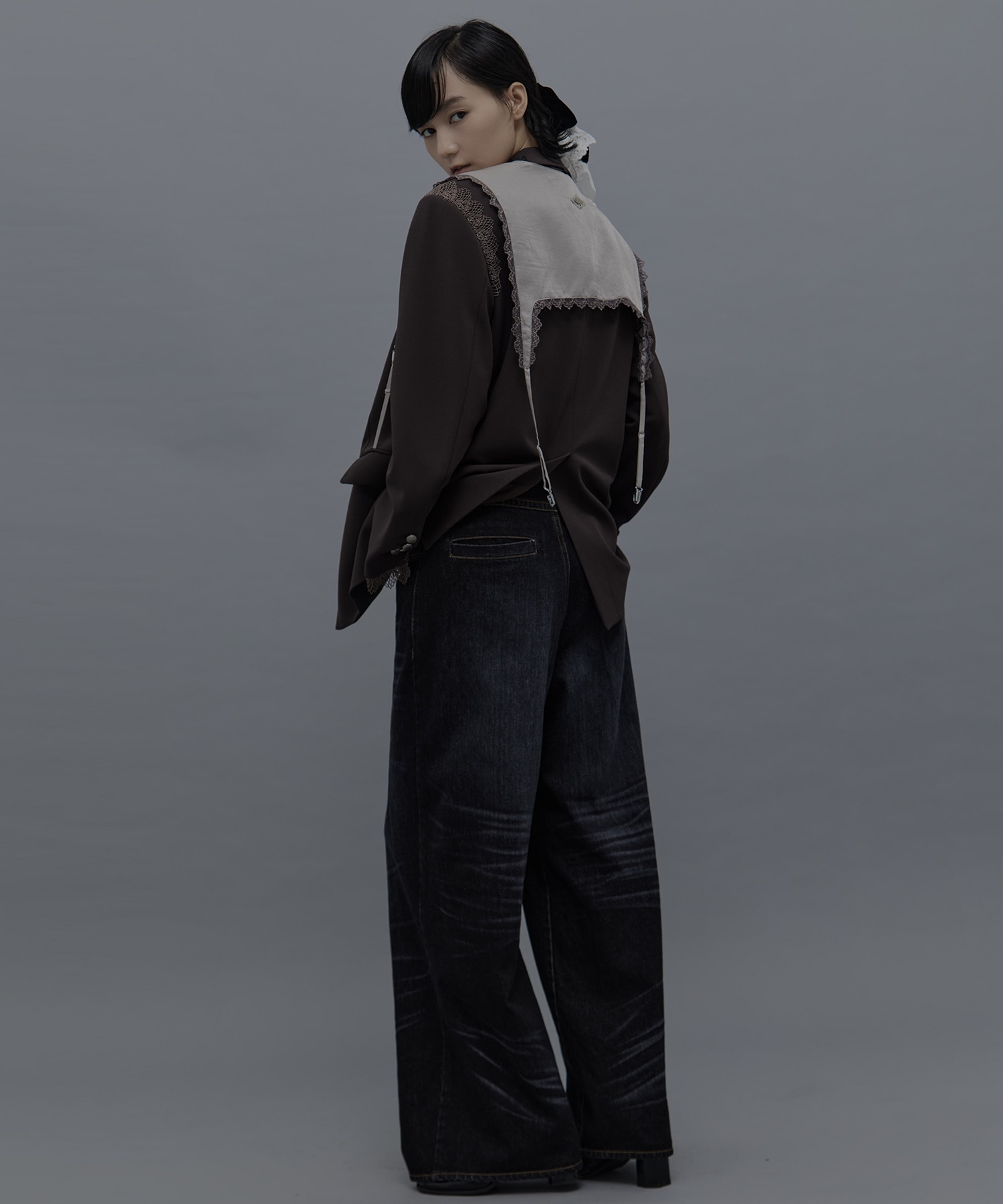 garter collar peaked lapel jacket tanakadaisuke