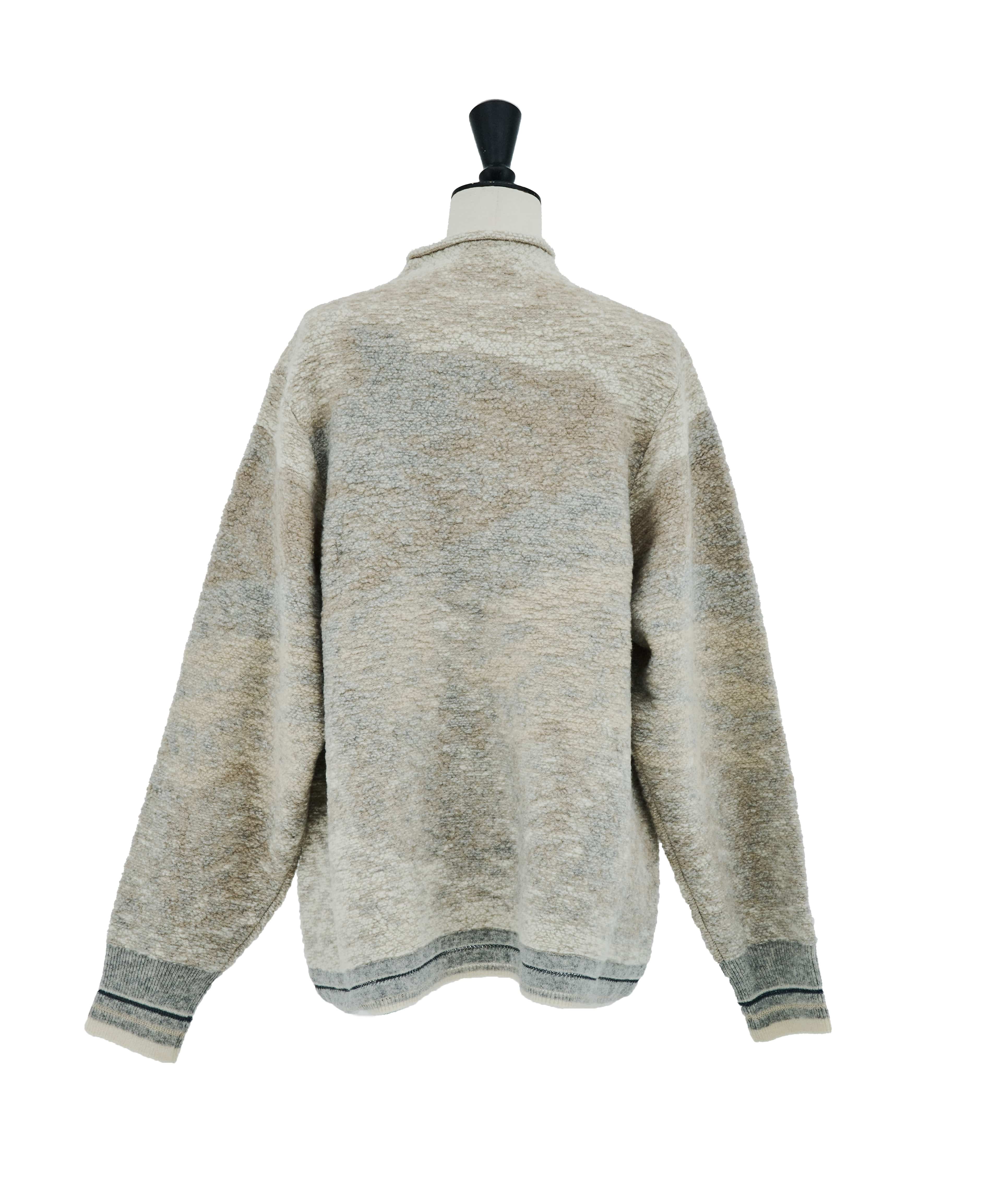 Pile Jacquard Half Zip Knit Top Mame Kurogouchi