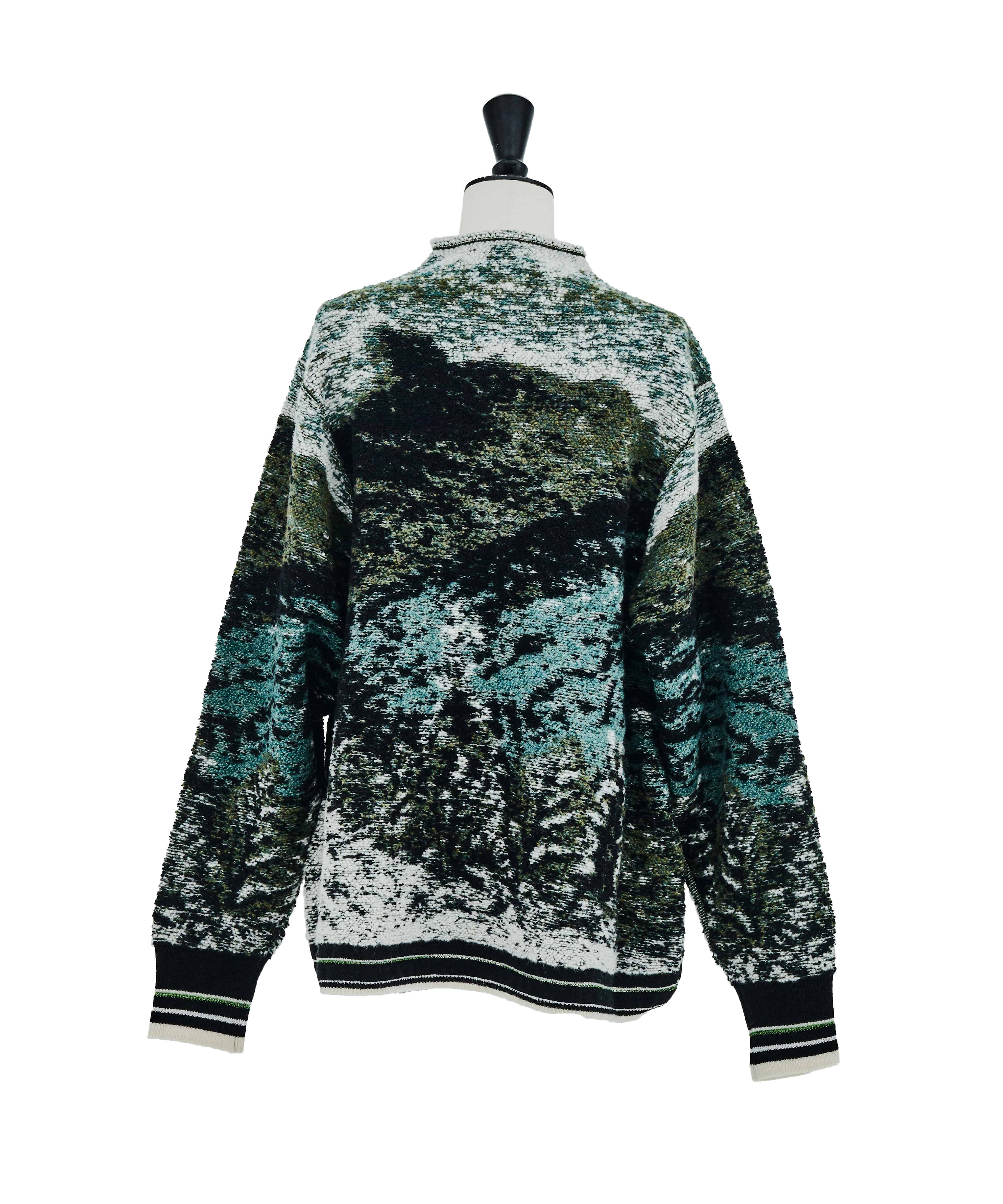 Pile Jacquard Half Zip Knit Top Mame Kurogouchi