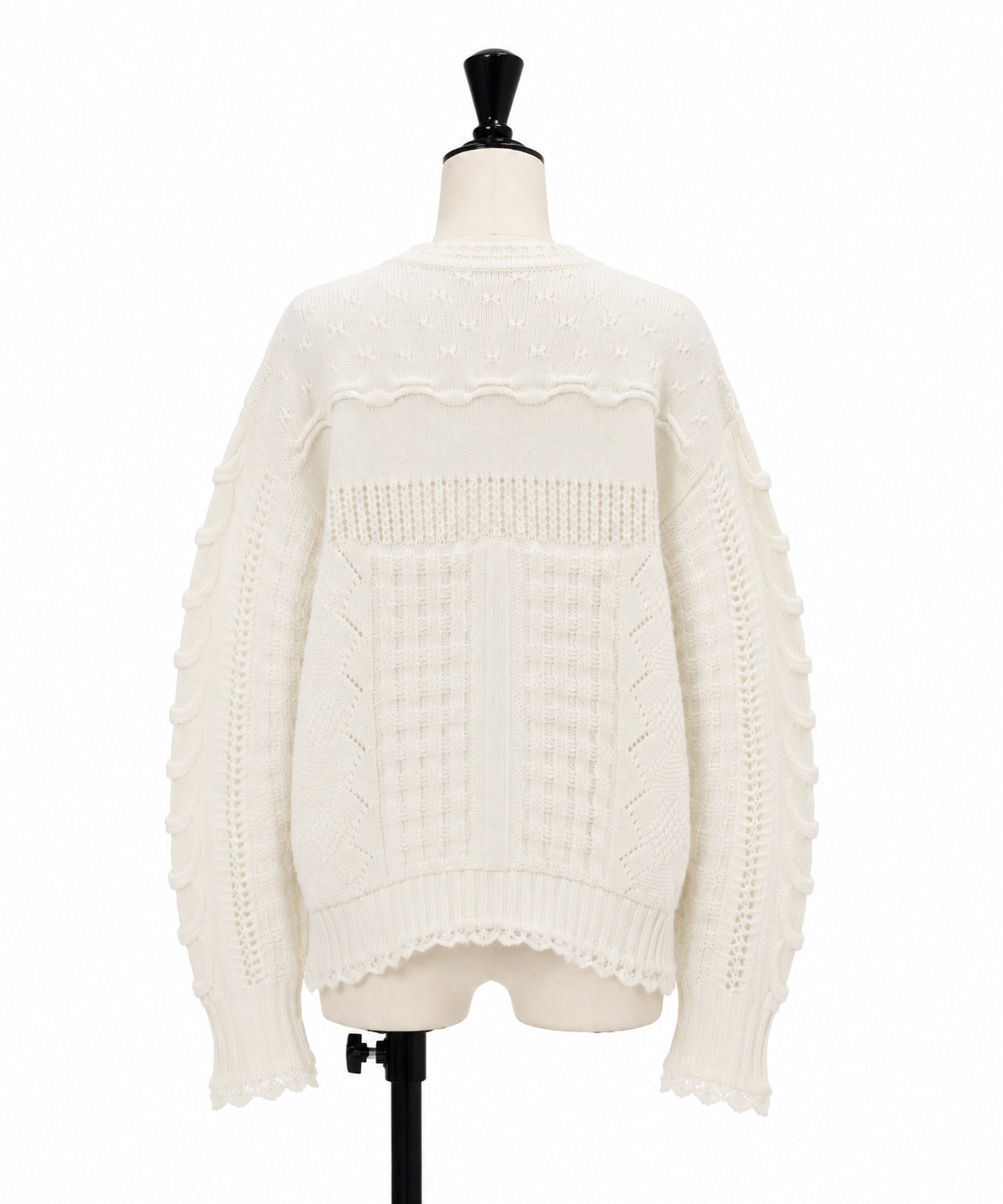 Wool Cable Knit Top Mame Kurogouchi
