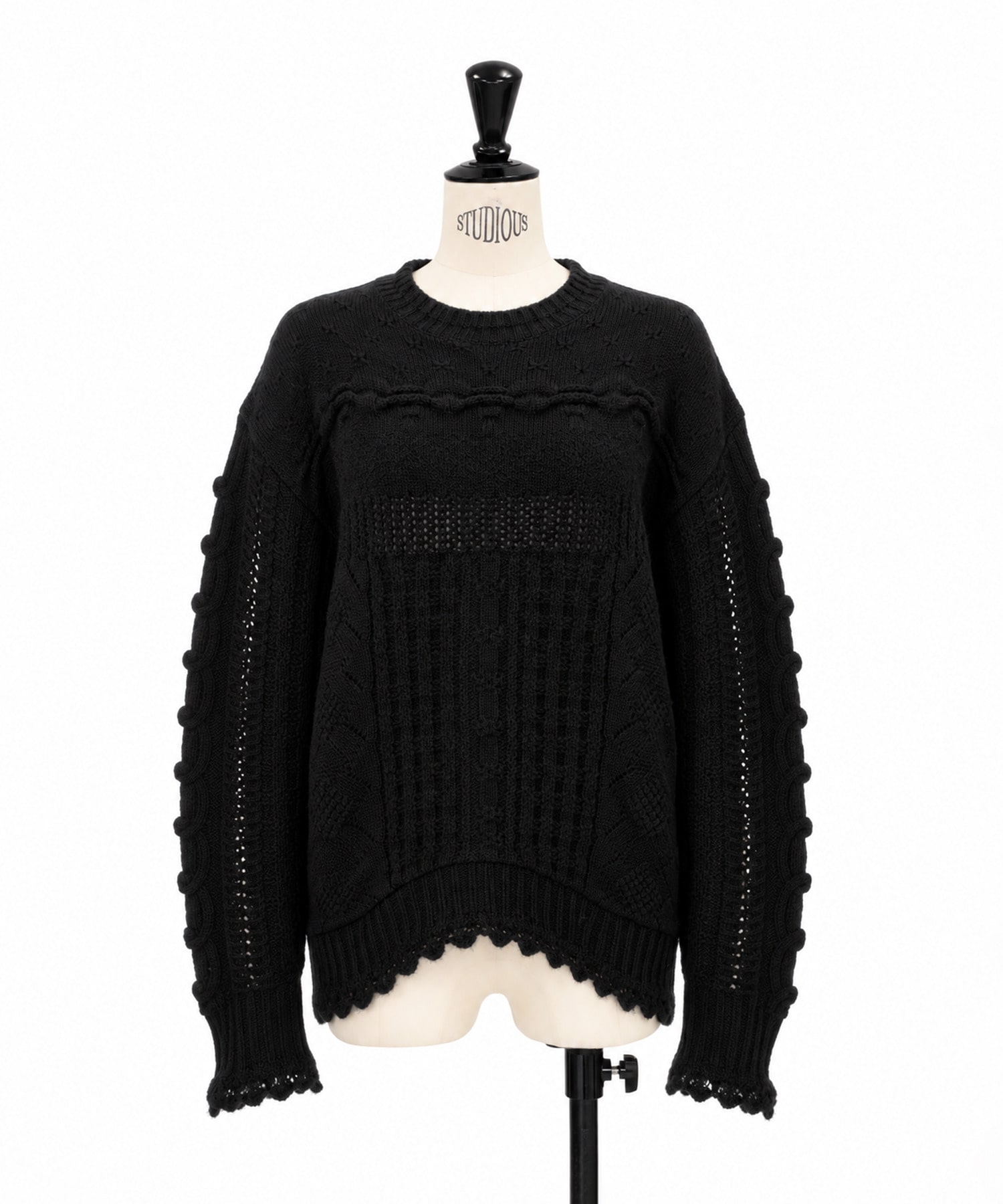 Wool Cable Knit Top Mame Kurogouchi