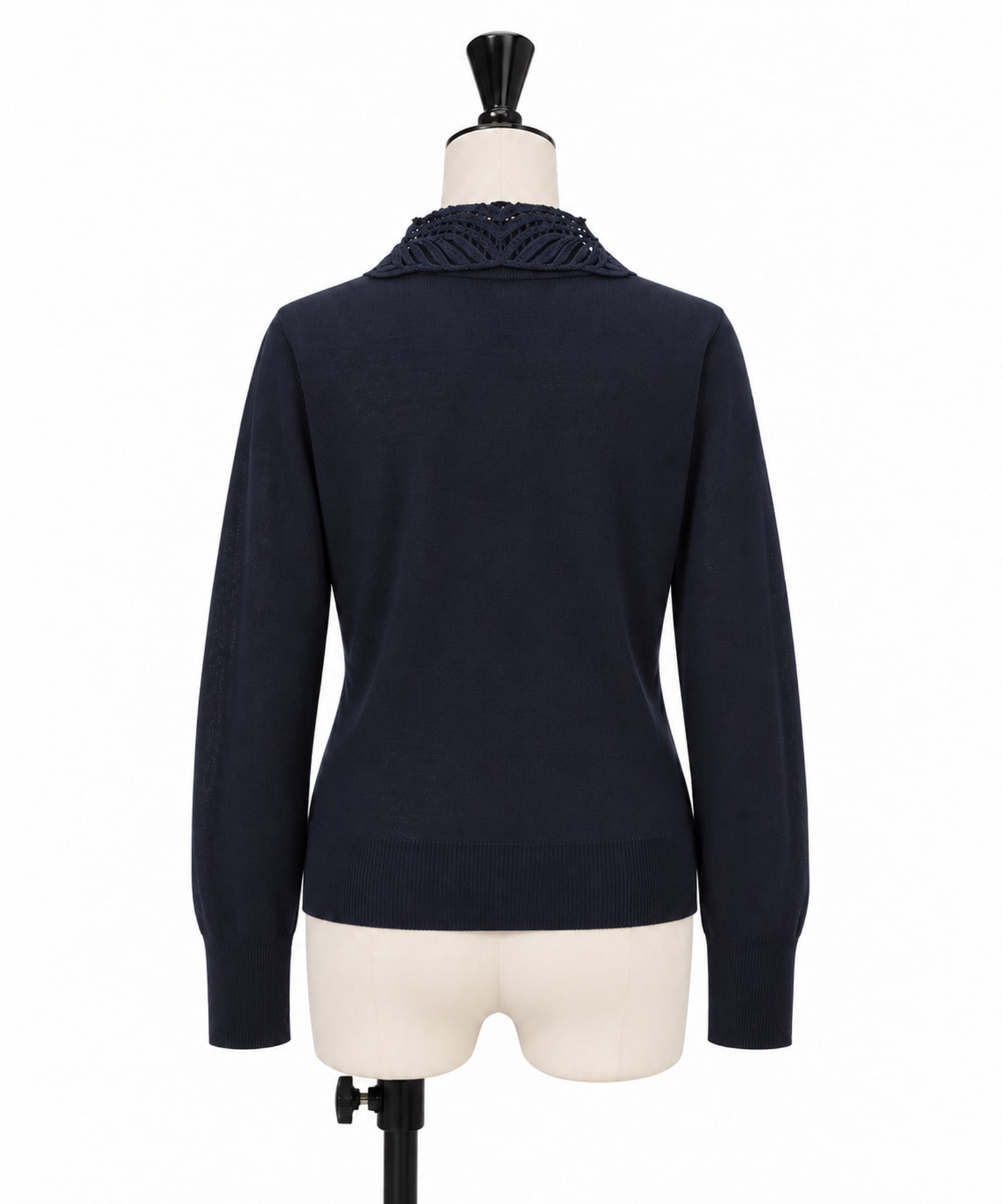 Embroidery Collar Knit Cardigan Mame Kurogouchi