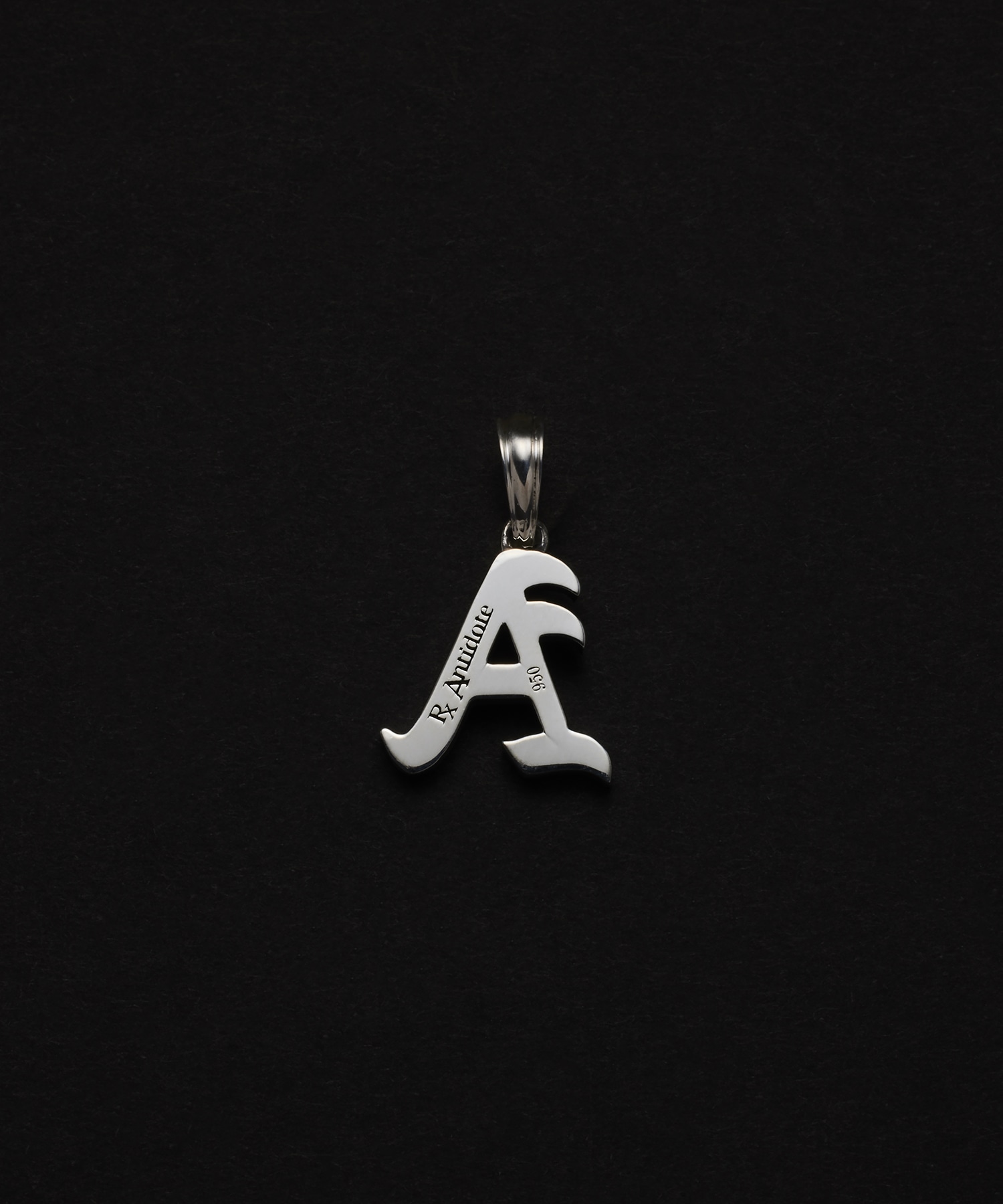 Engraved Initial Pendant A Antidote BUYERS CLUB