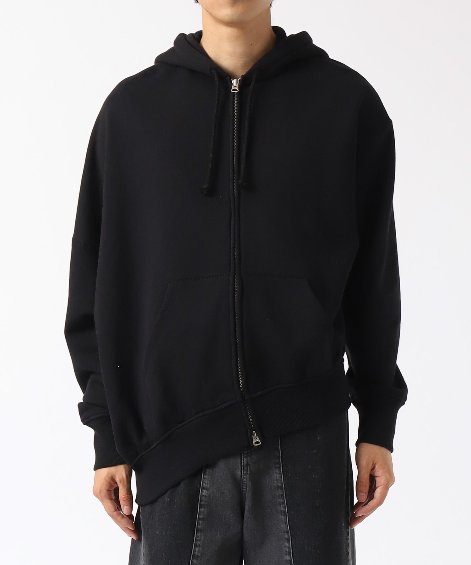 Asymmetry Zip Hoodie INSCRIRE