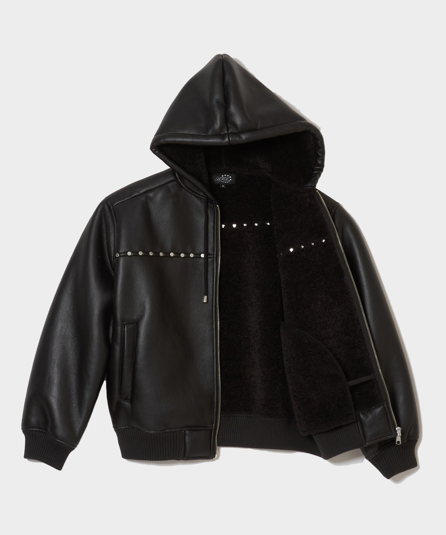 STUDDED HOODED BOMBER JACKET AFB