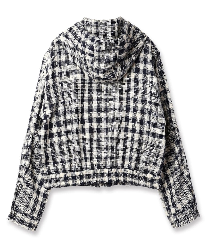 GINGHAM ZIP PARKA JieDa