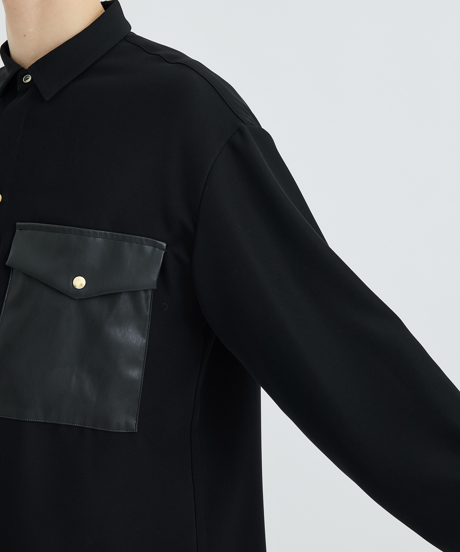 別注> DOUBLE POCKET SHIRT ROYAL LEATHER｜CULLNI