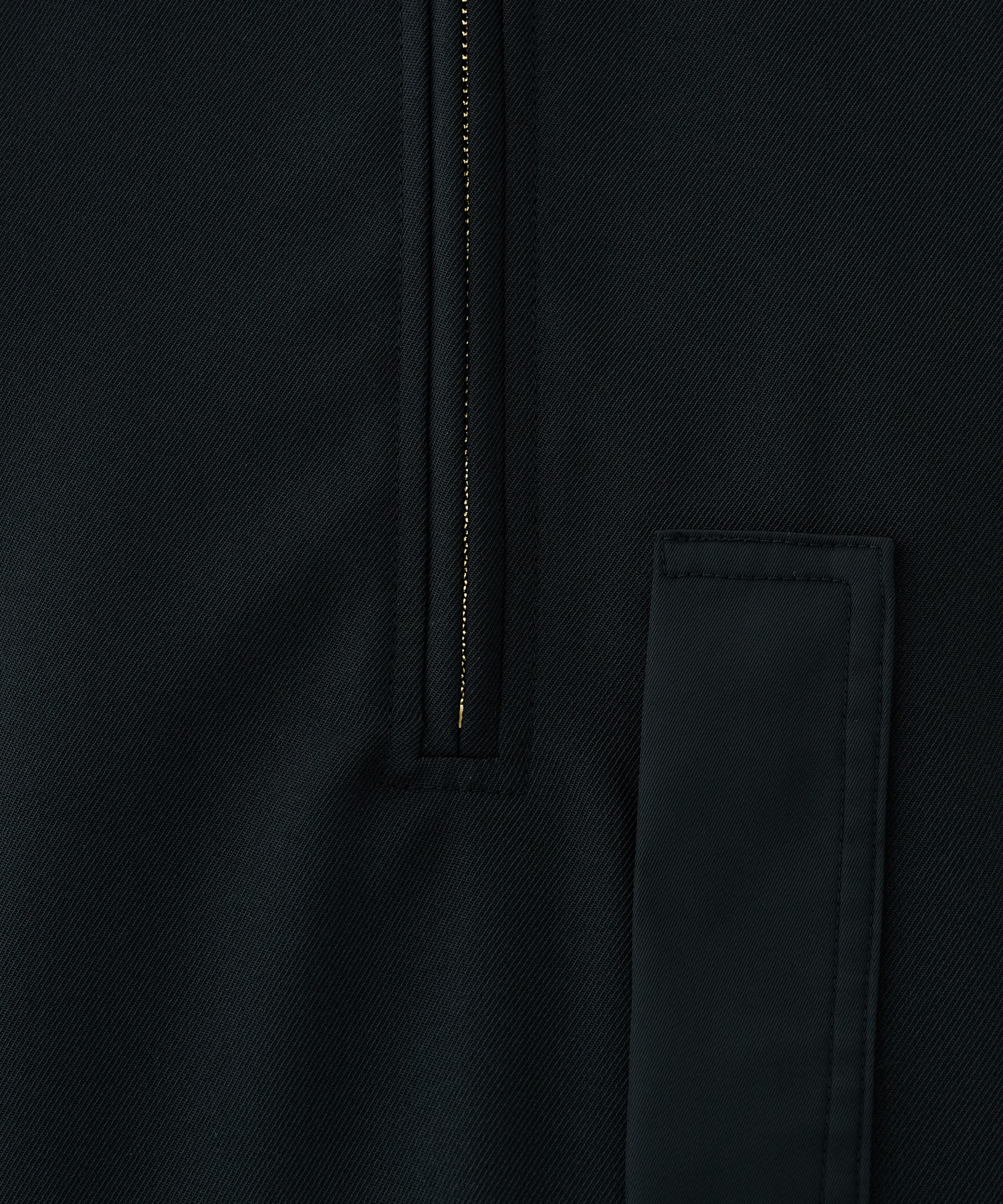 Chambray Twill Half Zip MA-1 Short Sleeve Pullover CULLNI