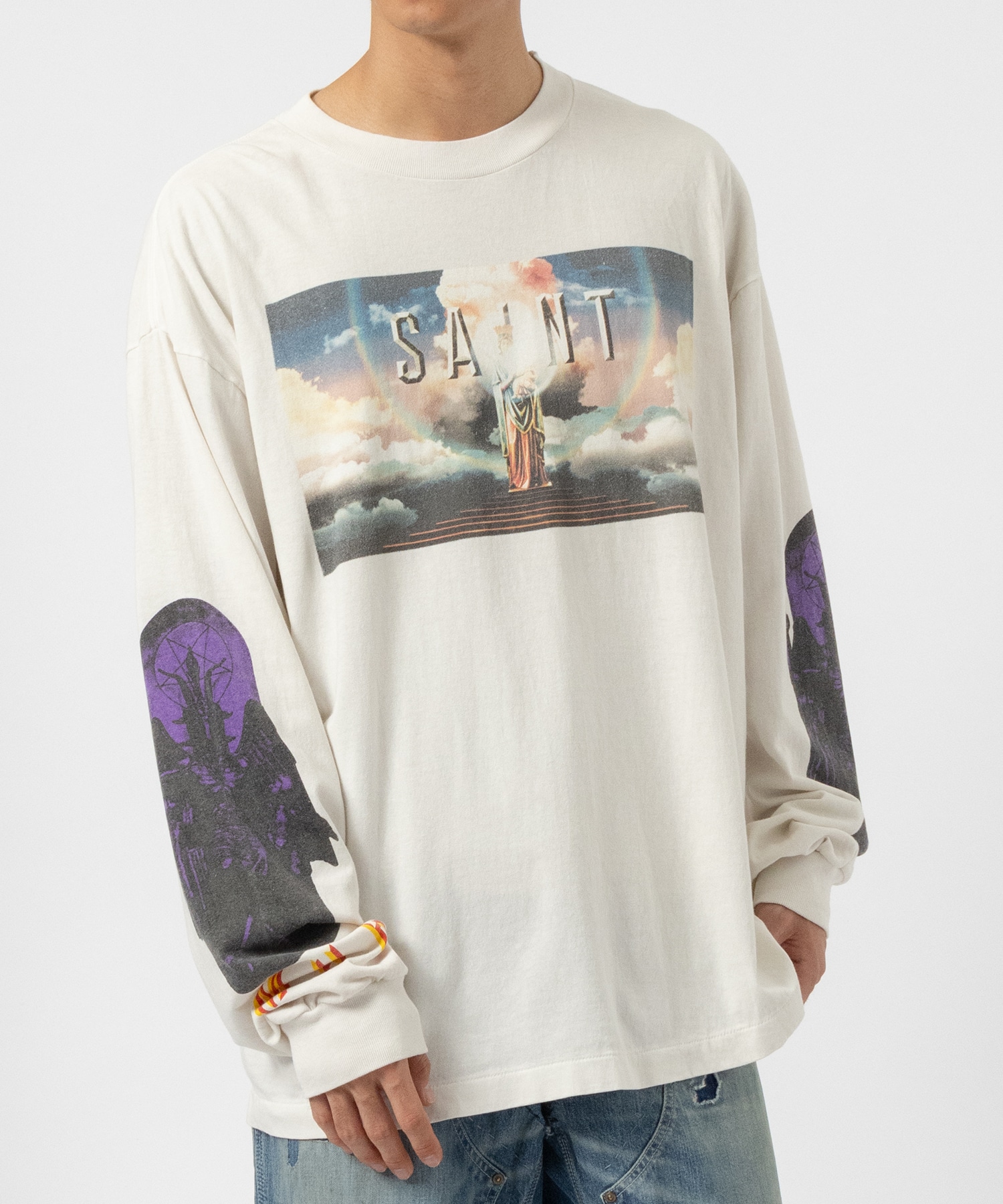 SM-YS1-0000-016/LS TEE/SAINT PICTURES/WH SAINT M××××××