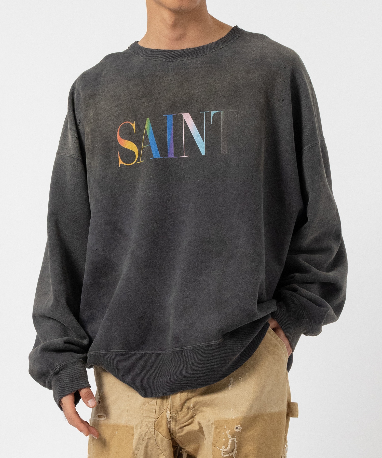 SM-YS1-0000-030/CREW SWT/RAINBOW SNT/BLK SAINT M××××××