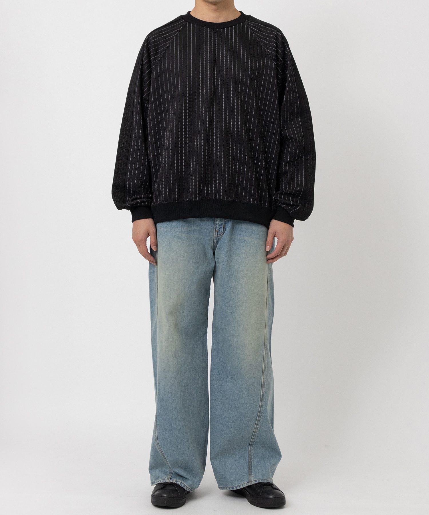 〈別注〉Track Crew Neck Shirt - Poly Jq / Braiding NEEDLES