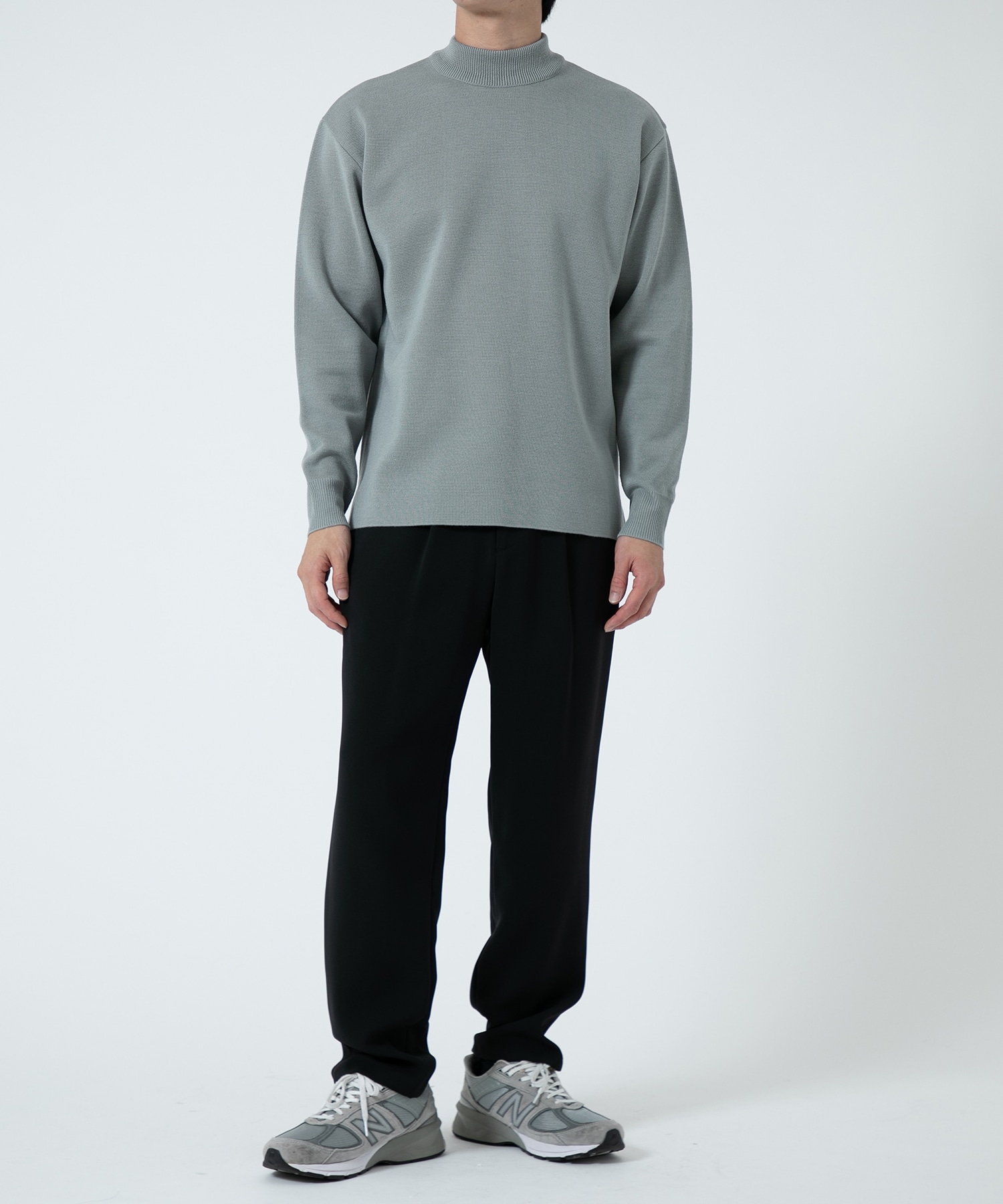 WOOL MILANO RIB MOCK NECK KNIT STUDIOUS