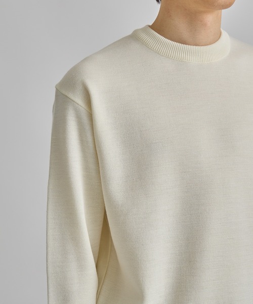 ×UT WOOL MILANO RIB CREW NECK KNIT STUDIOUS