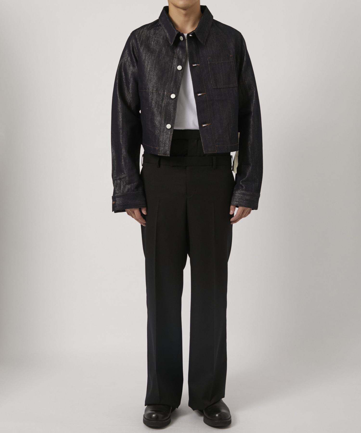 WOOL GABARDINE DOUBLE STACKED TROUSERS JOHN LAWRENCE SULLIVAN