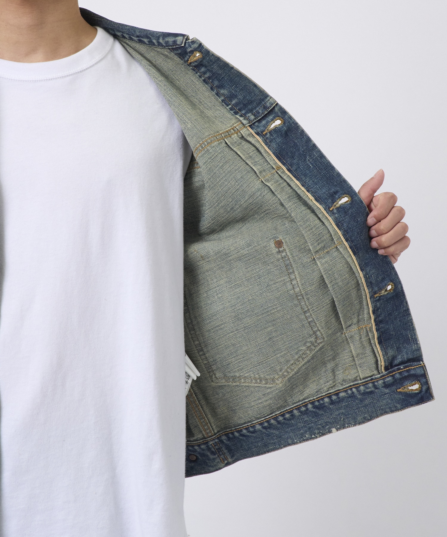 MOLDED DENIM JACKET SUGARHILL