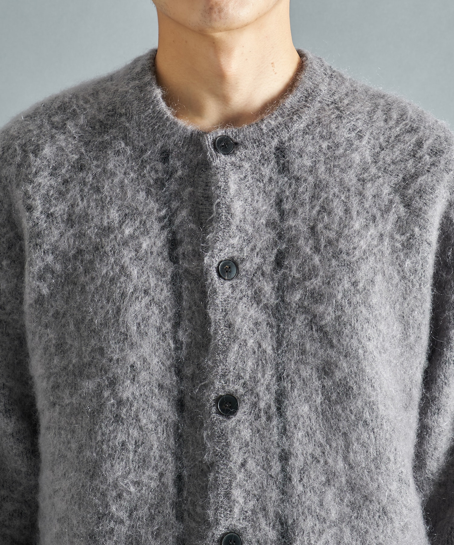 MOHAIR DOUBLE KNIT CARDIGAN STUDIOUS