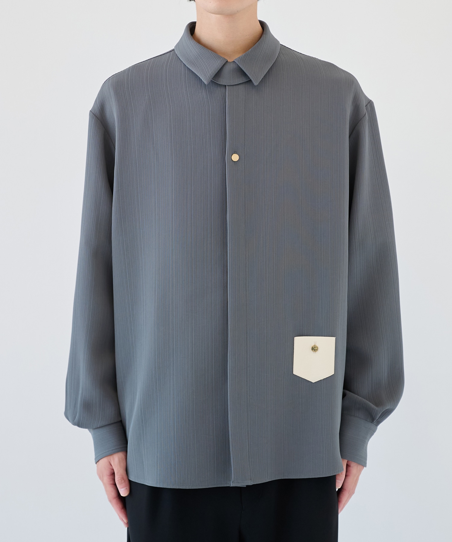 別注 Minimal Pocket L/S PLEATS SHIRTS CULLNI