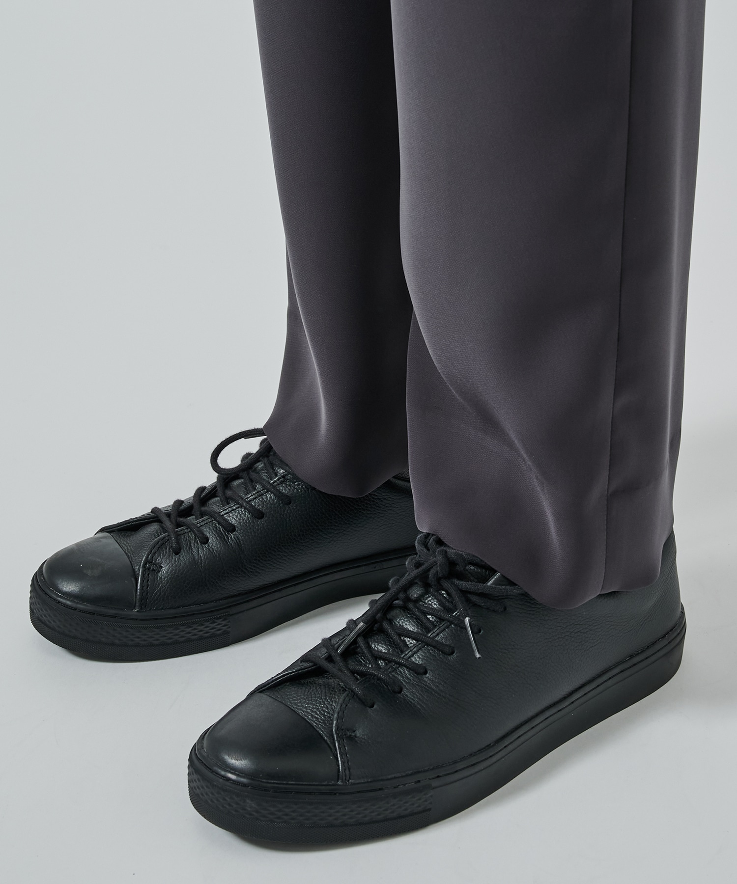 Dry Double Satin 1Tuck Pant with Long Belt CULLNI