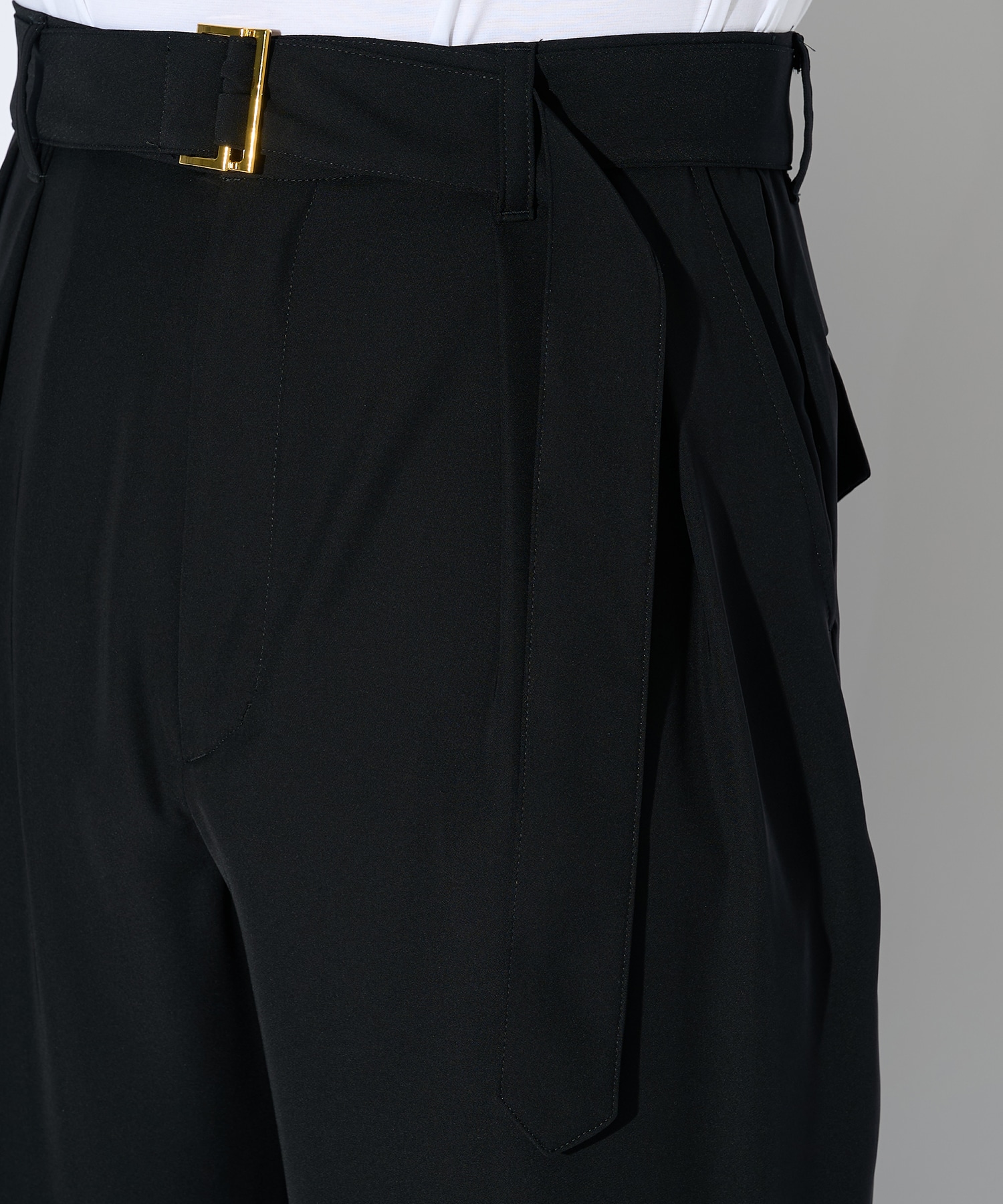 〈別注〉2Tuck Pants with Long Belt for STUDIOUS CULLNI
