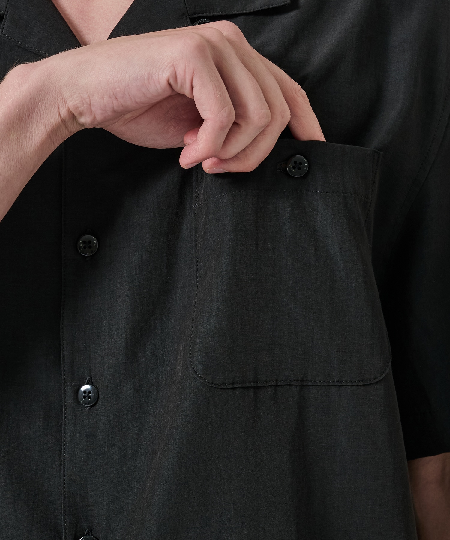 別注 Short Sleeve Open Collar Shirt soe