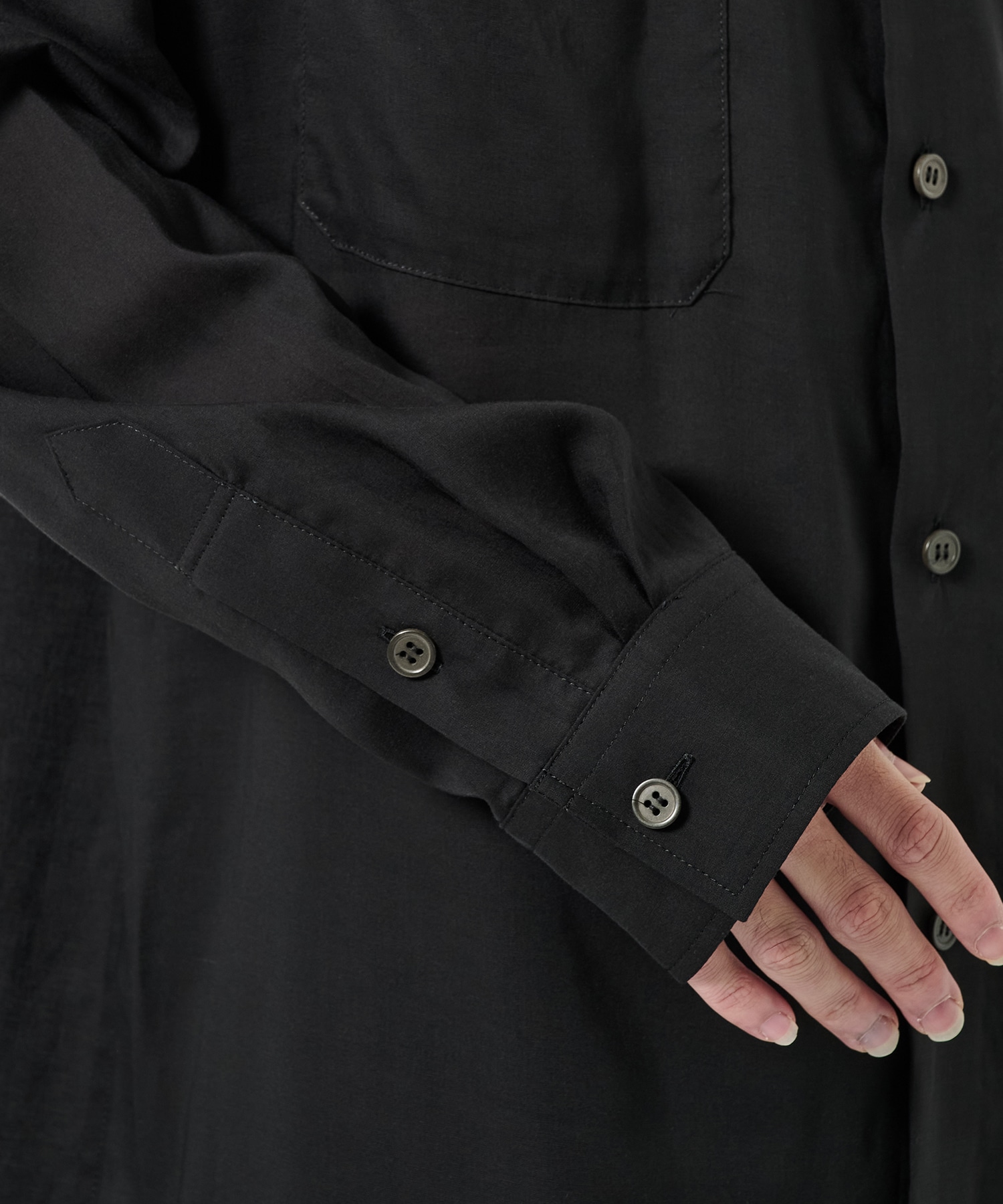 FLORAL PRINT DOUBLE COLLAR SLANTED POCKET SHIRT GroundY