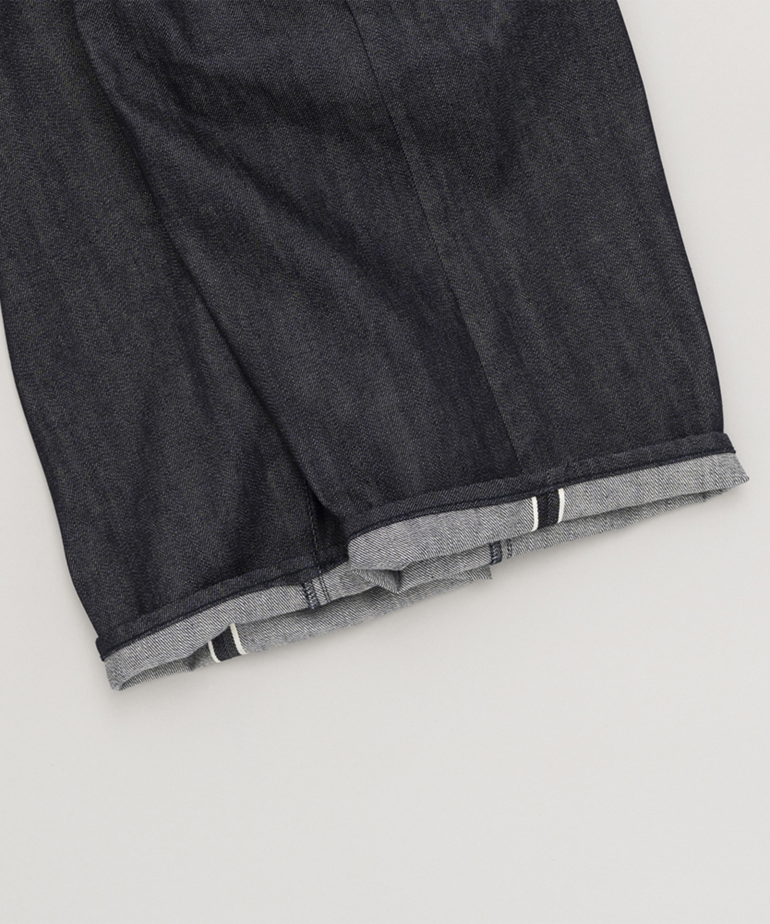 Deep tuck wide denim pants STILL BY HAND