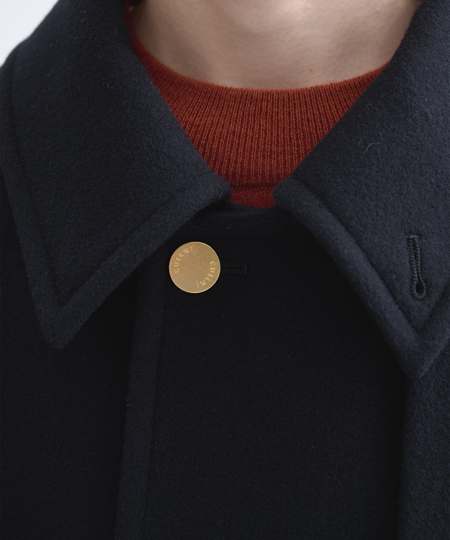 別注 Soutien Collar Tie Locken coat CULLNI