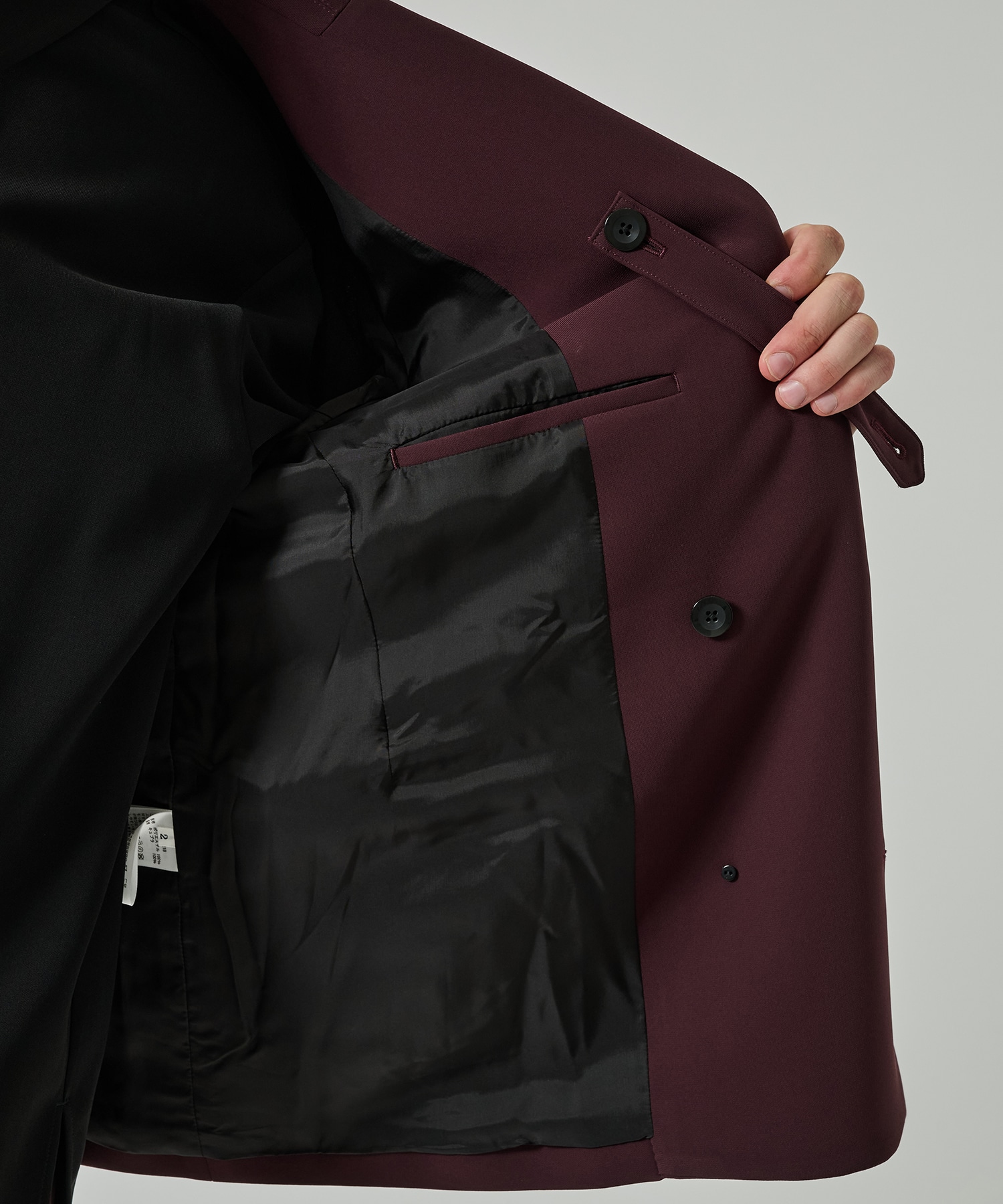 Double Cloth Slant Belt Tailored Jacket CULLNI