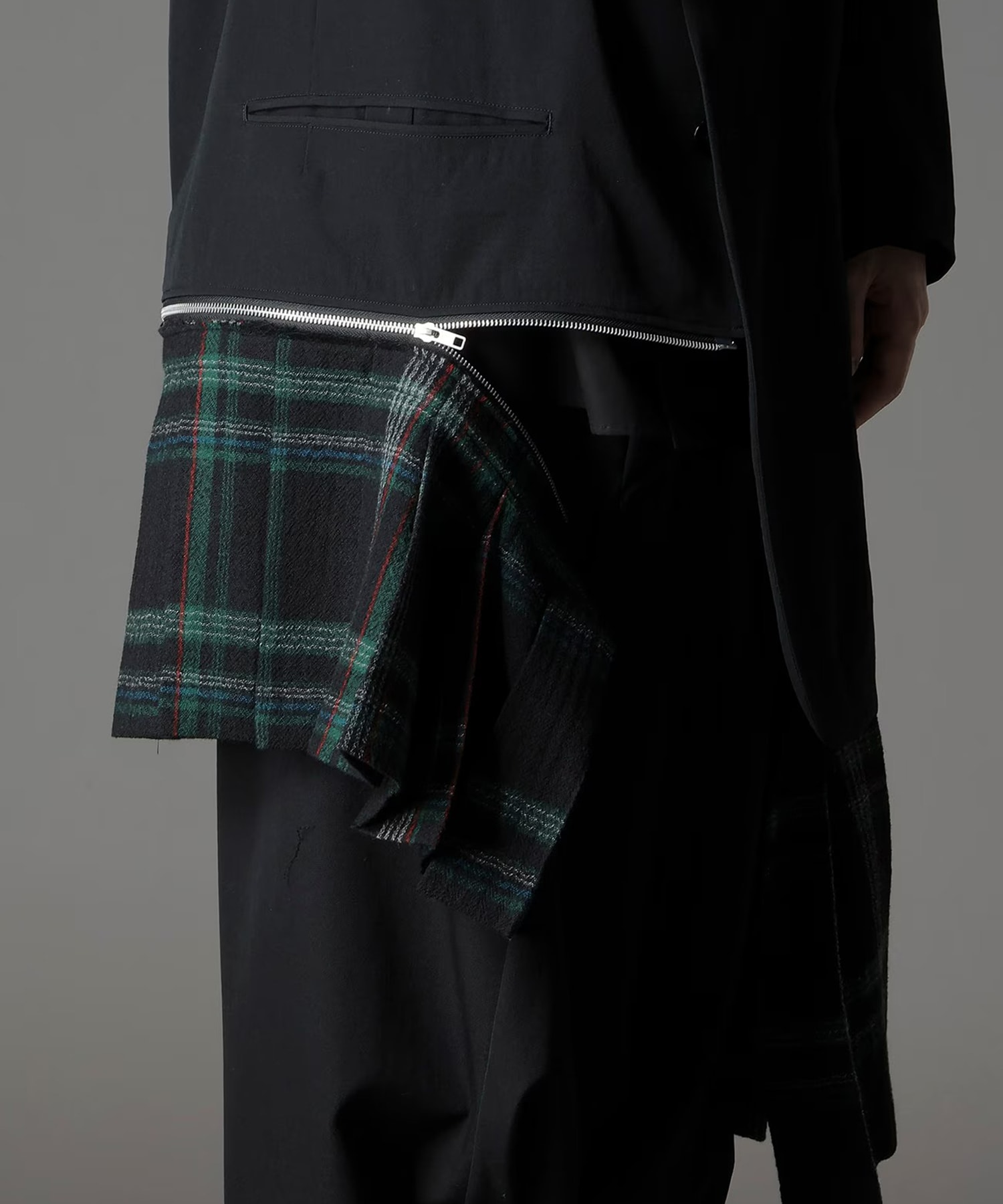 W/GABARDINE DOUBLE GAUZE RIGHT PLEATED JACKET GroundY