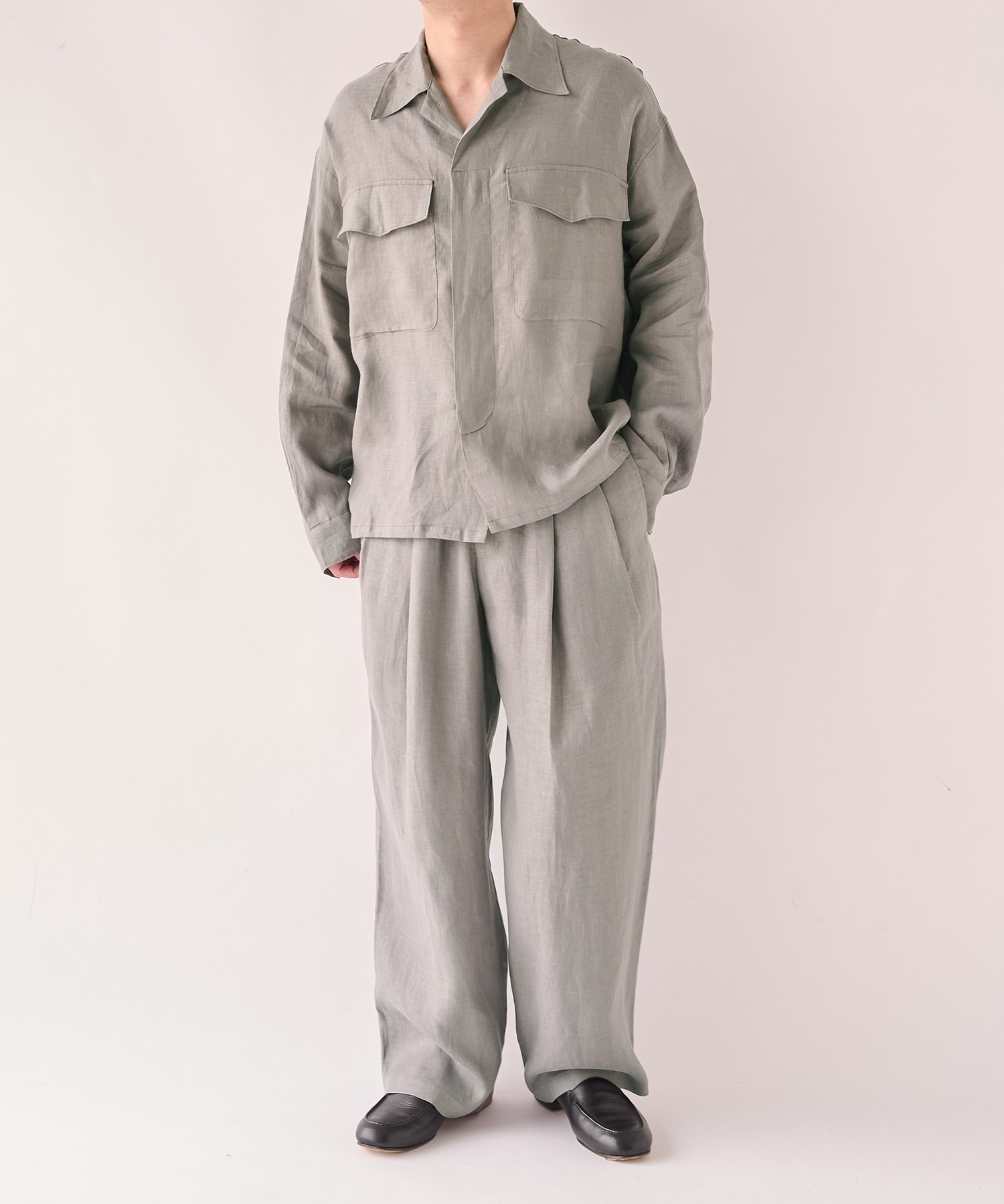 別注 LINEN TROPICAL FATIGUE SHIRT MARKAWARE/marka