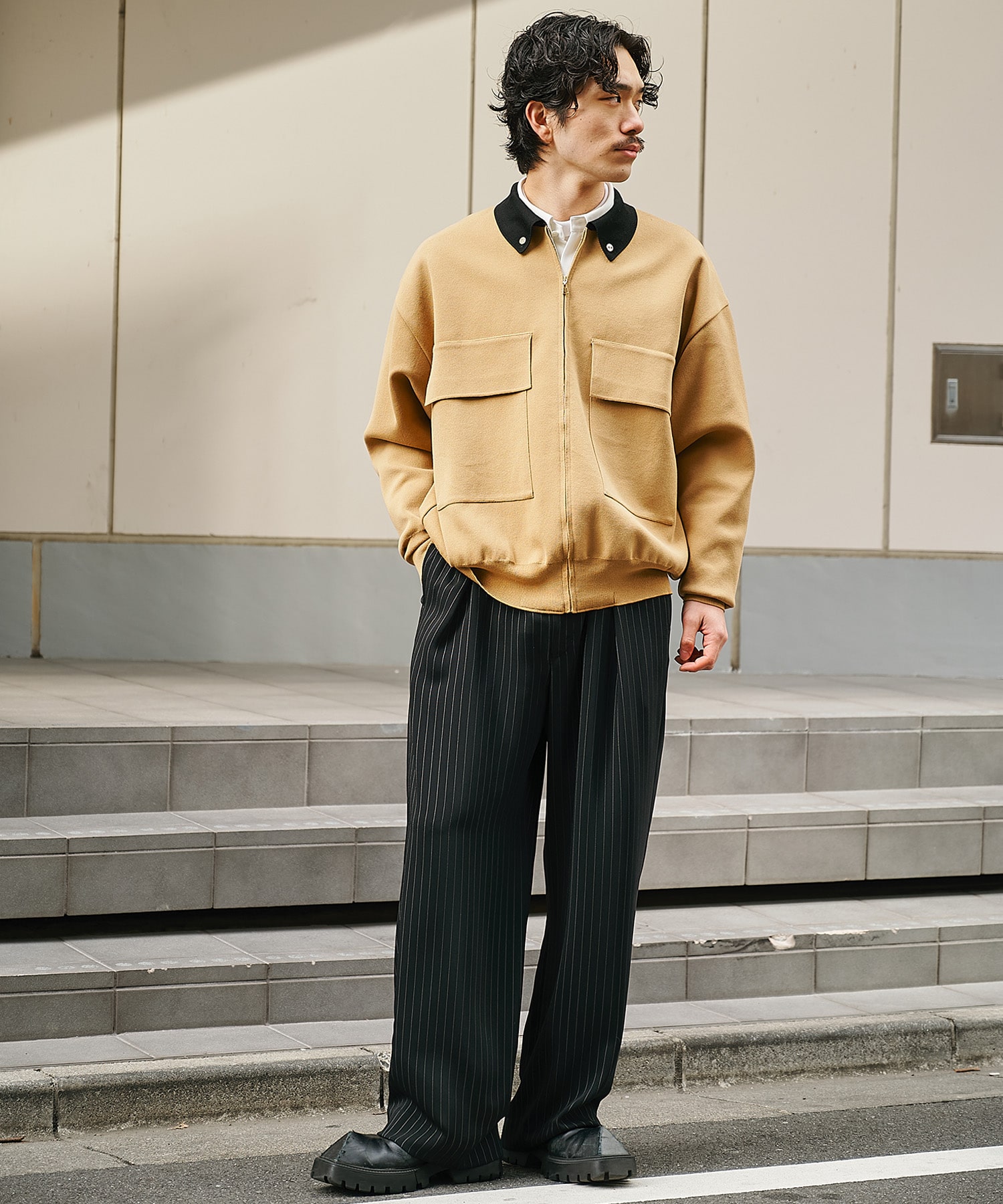 別注 BIG POCKET ZIP UP KNIT JACKET CULLNI