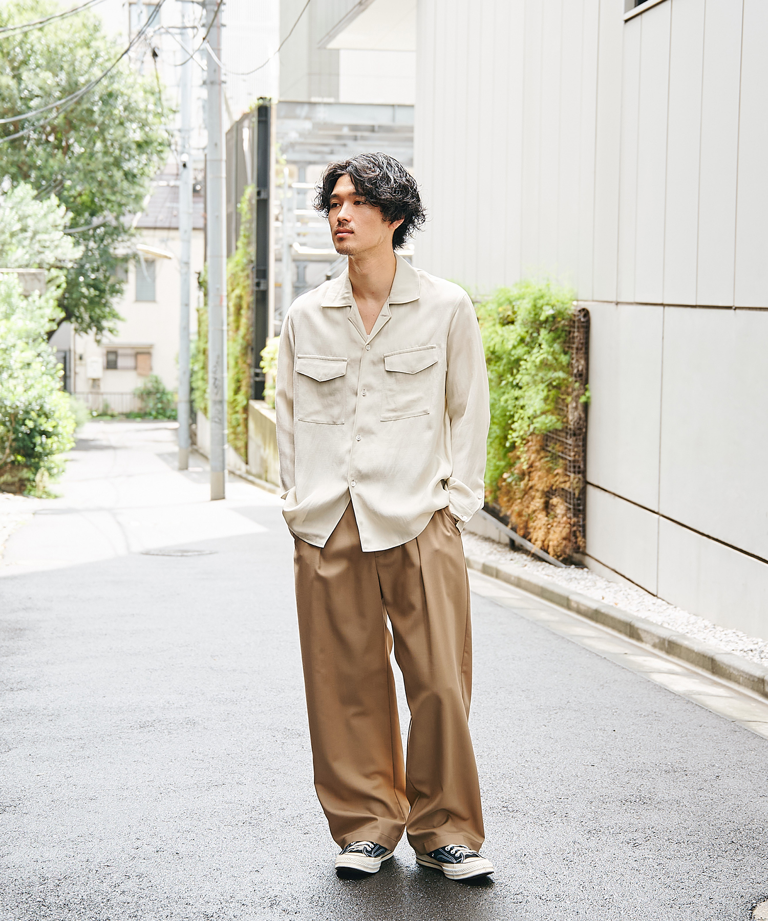 Noseason Linen Open Shirts STUDIOUS