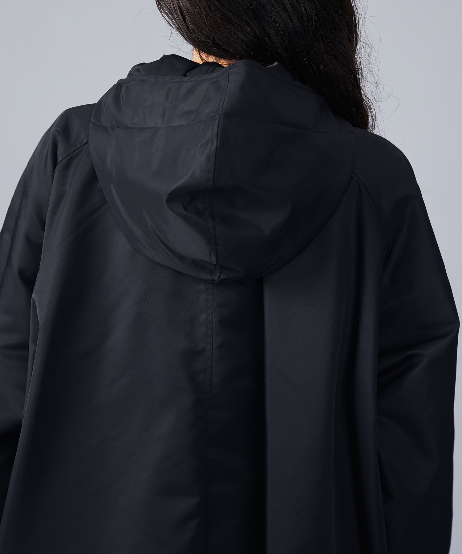 iirot Nylon Satin Patted Coat Black コート - ロングコート