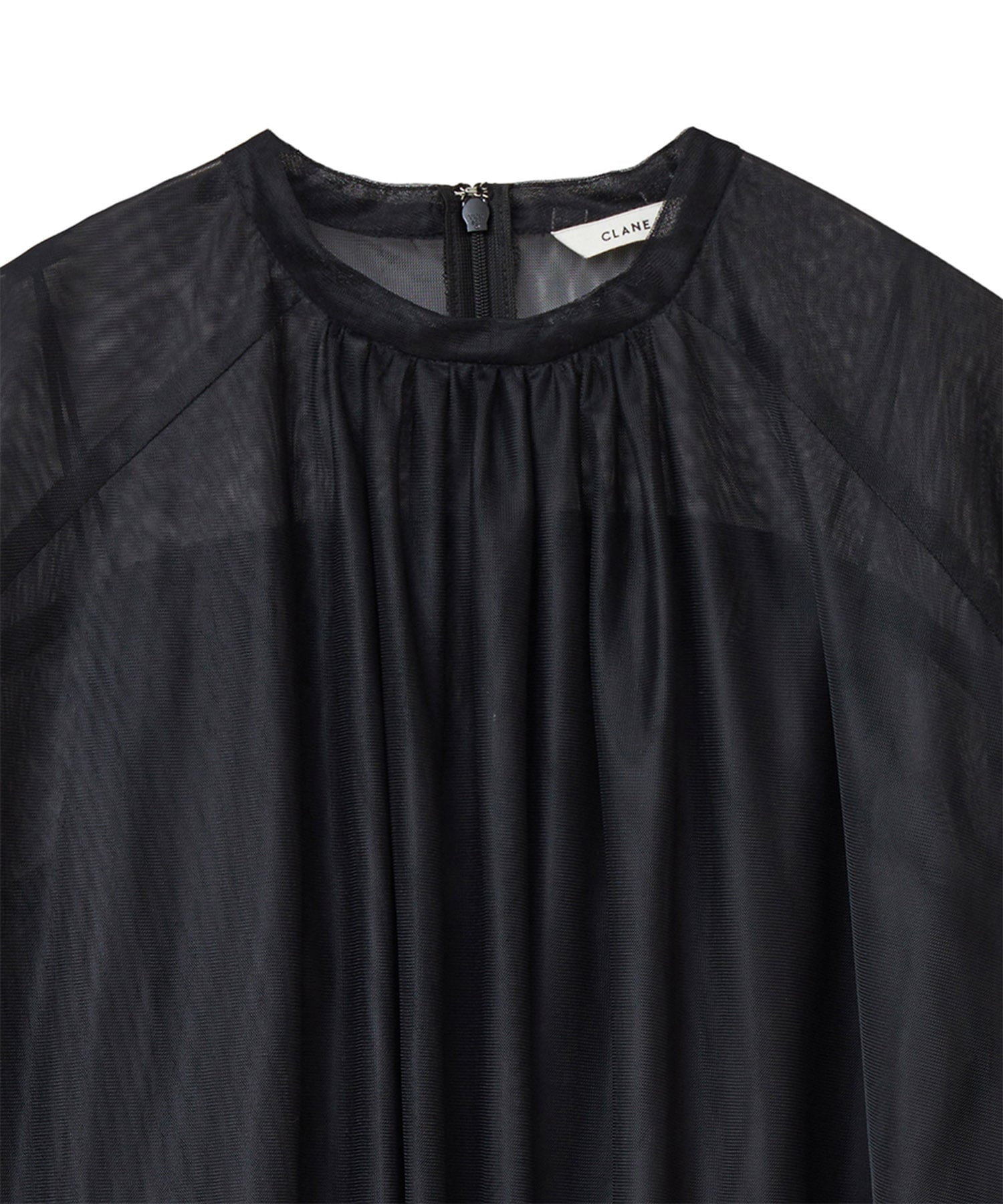 SHEER TULLE BALLOON SLEEVE TOPS(1 BLACK): CLANE: WOMENS｜ STUDIOUS