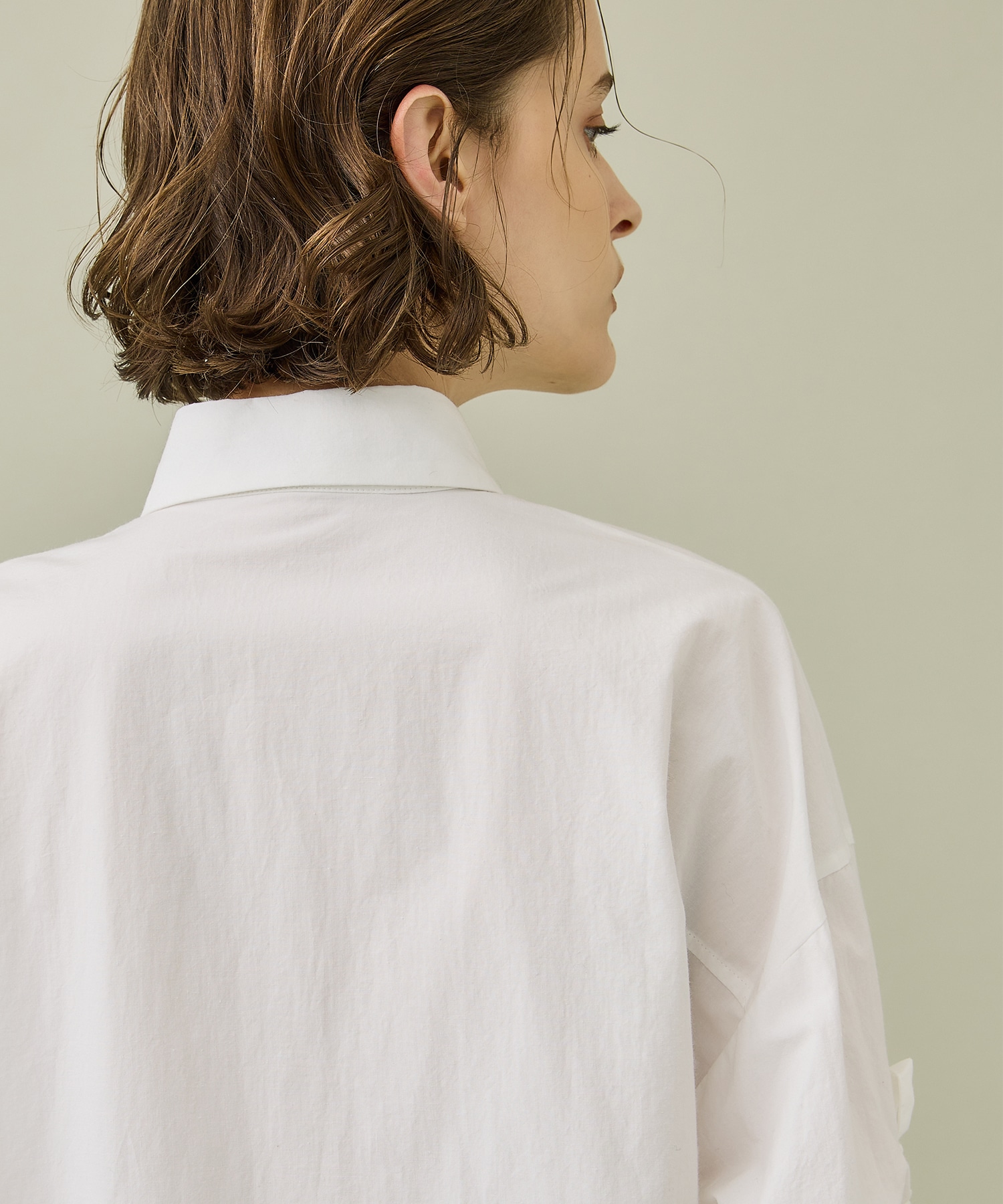 Gathered Hole Sleeve Shirt(2 WHITE): UJOH: WOMENS｜ STUDIOUS