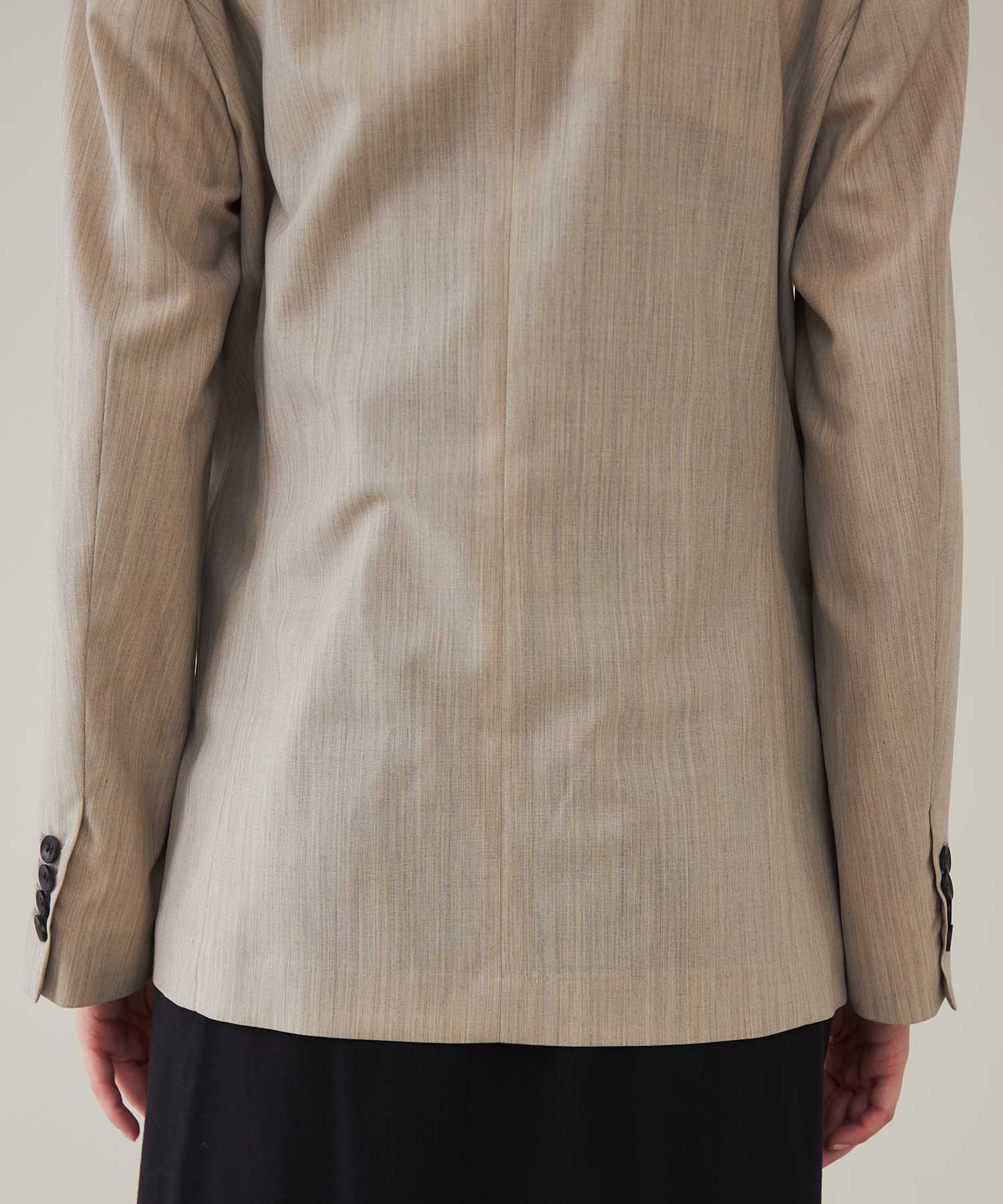 SUMMER WOOL LAYERED LAPEL JACKET CINOH