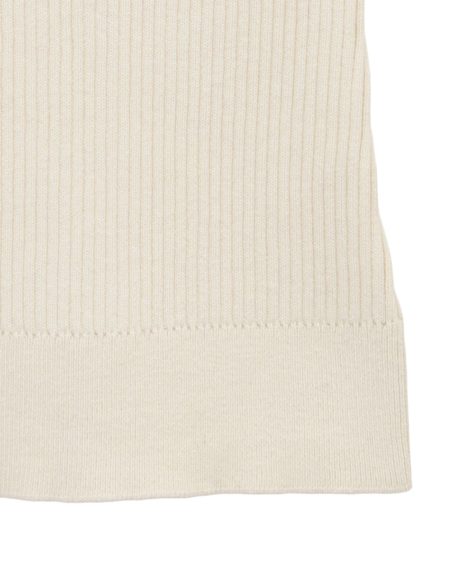 SLEEVELESS ZIP RIB KNIT TOPS(1 IVORY): CLANE: WOMENS｜ STUDIOUS