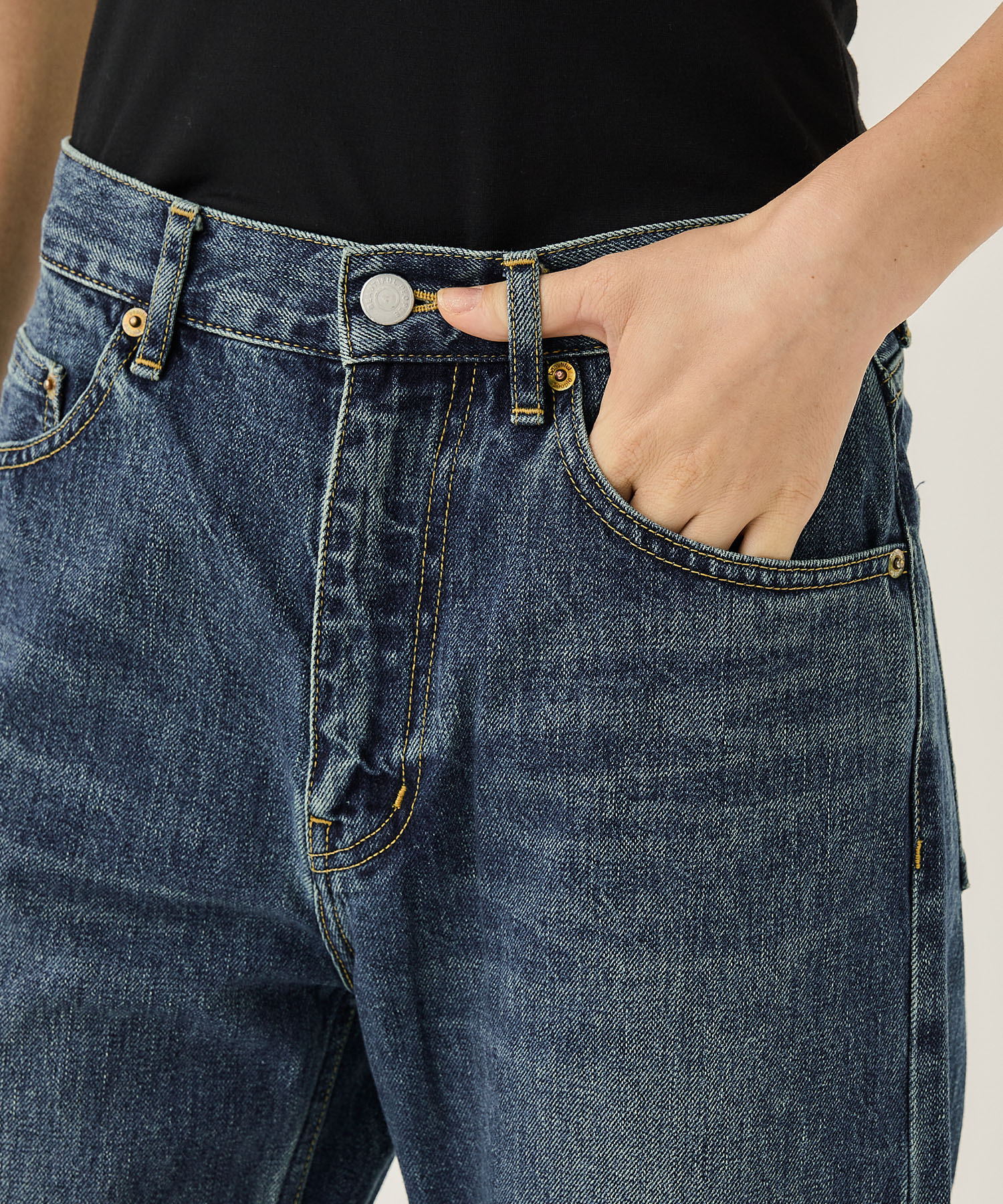 selvedge denim bleach cropped pants beautiful people