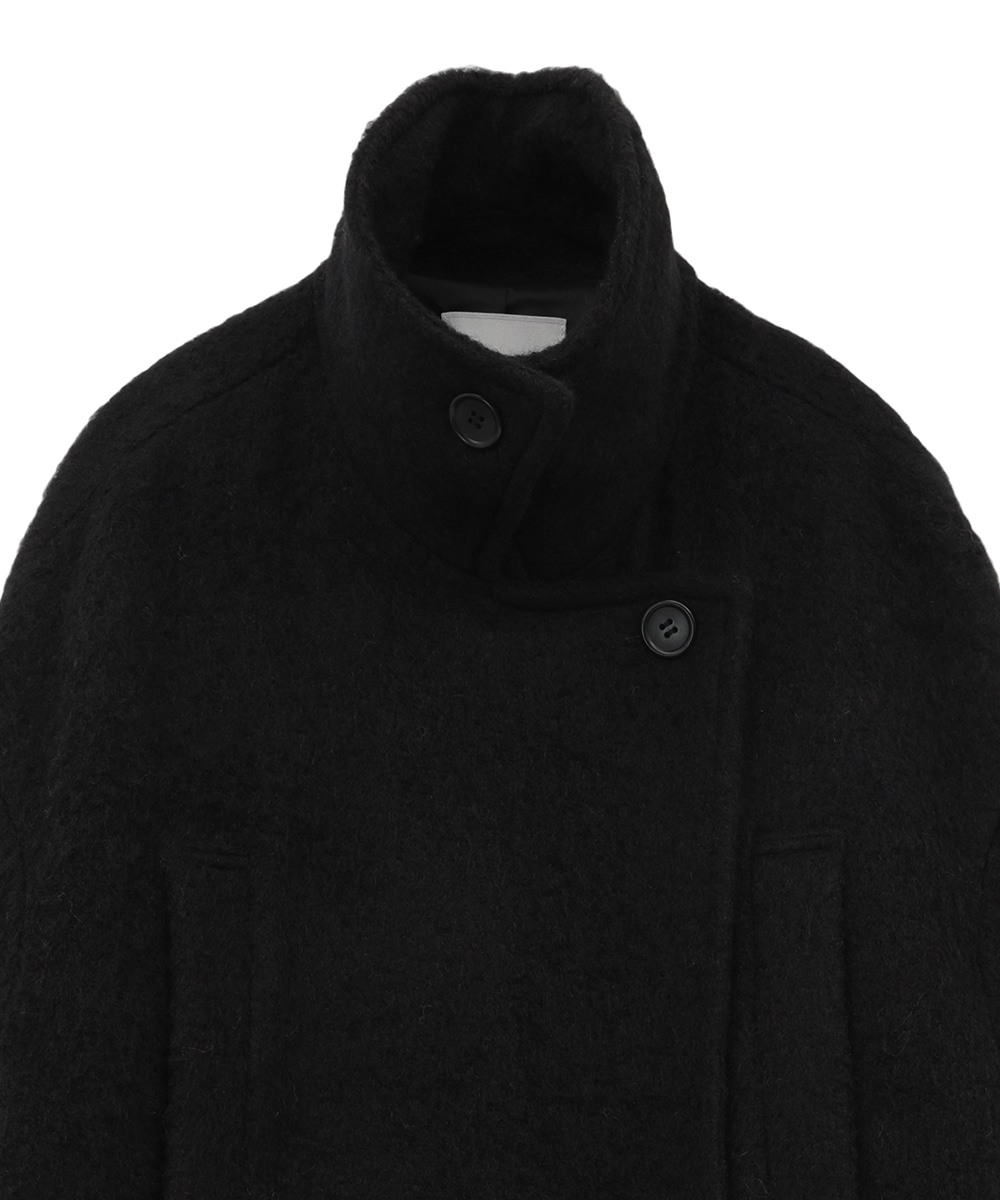 SHORT SHAGGY COCOON OVER COAT(0 BLACK): CLANE: WOMENS｜ STUDIOUS